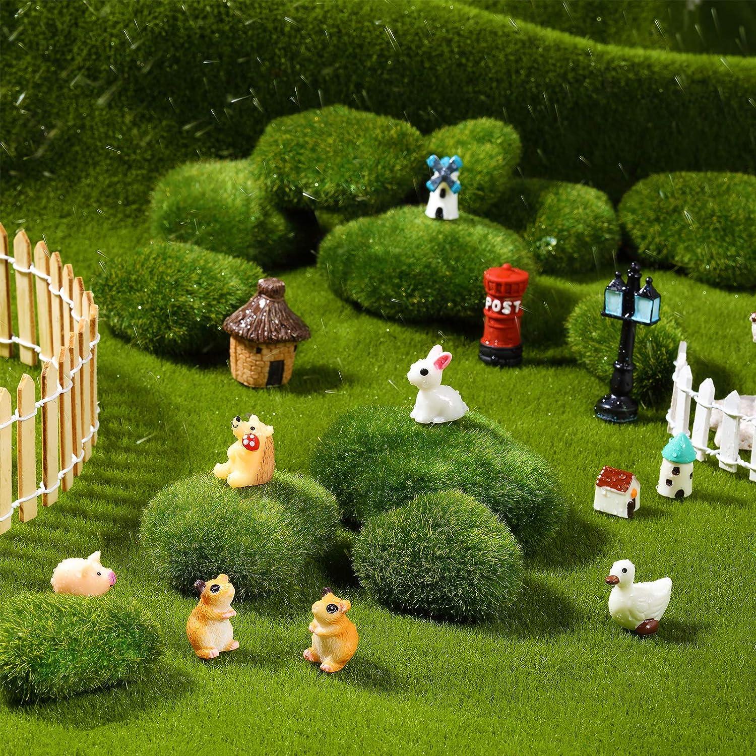 Chuangdi Artificial Moss Rock Assorted Sized Decorative Faux Green