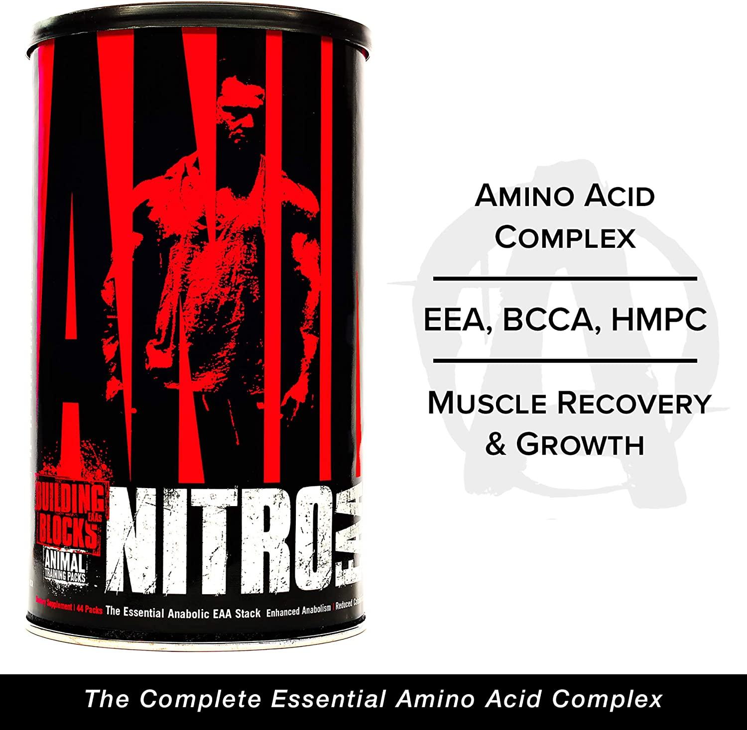 Animal Nitro – Essential Animo Acids with BCAA Supplement – Recover and  Grow Muscle – Turn Your Muscles Anabolic After Your Workout – 44 Packs  (AN-NI-044-01) 44 Count (Pack of 1)
