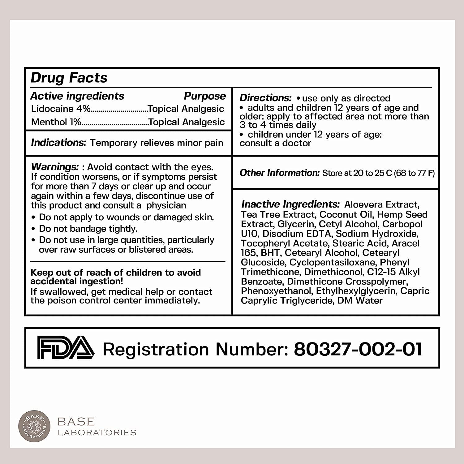 Shingbase Maximum Strength Shingles Cream with Lidocaine for Nerve Pain