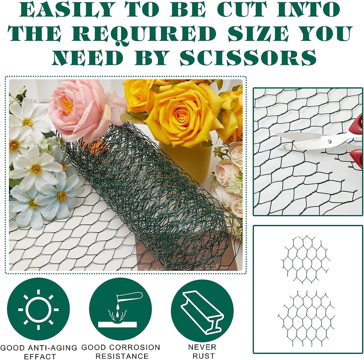 2 Sheets Floral Wire Netting Floral Chicken Wire Net Floral Arrangement  Wire Mesh Net Chicken Wire Netting for Floral Arrangements Floral  Arrangement Supplies Home DIY Craft (12 x 96 Inch)