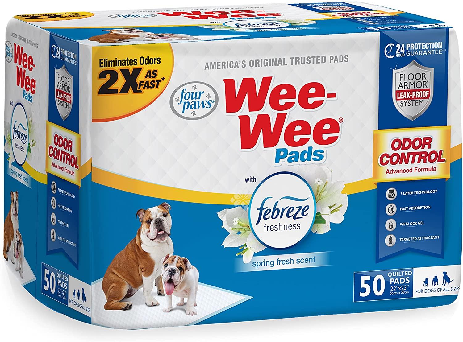 Wee-Wee Odor Control with Febreze Freshness Pads for Dogs, Count