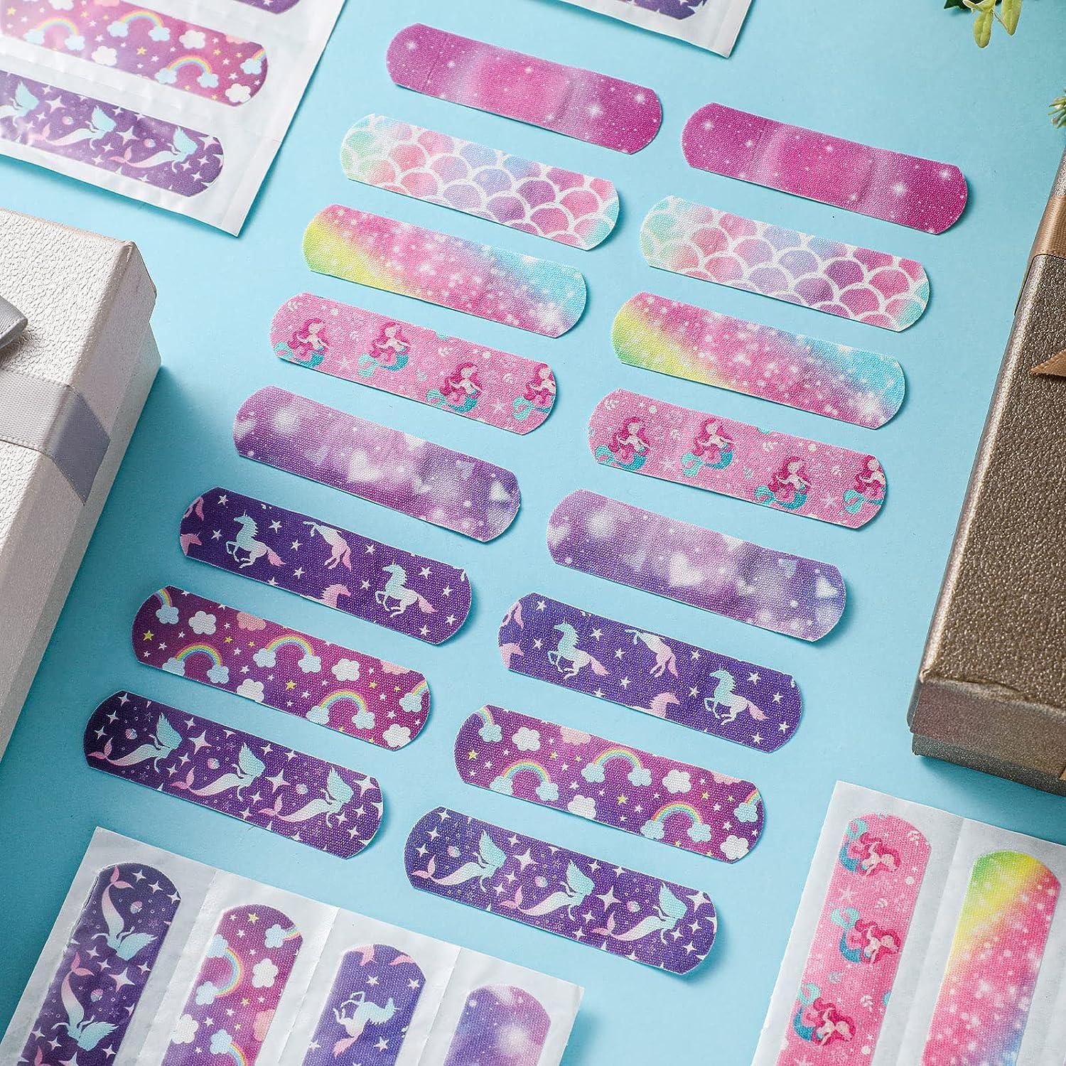 120Piece Kids Fabric Bandages Set Assorted Patterns Flexible Self