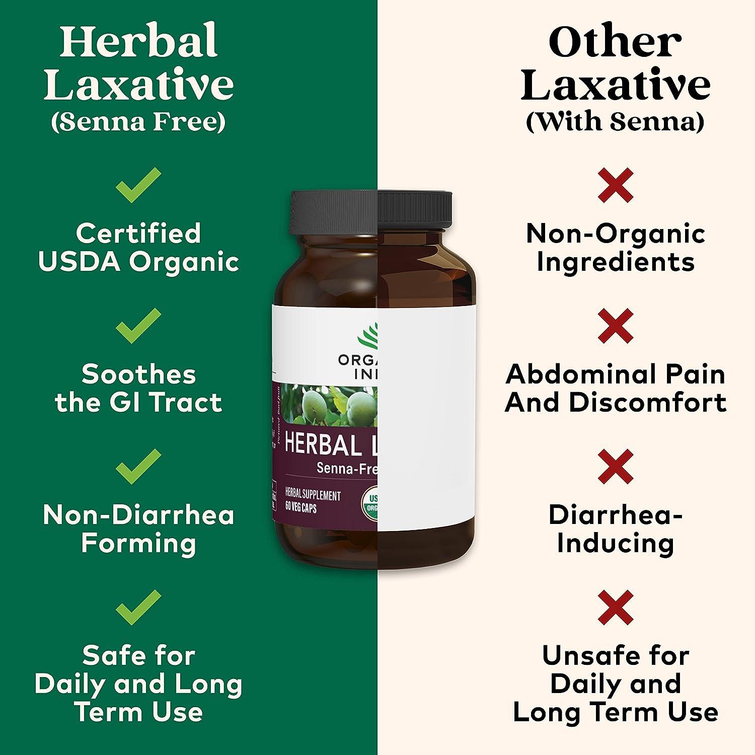 ORGANIC INDIA Herbal Laxative USDA Certified Organic Vegan Formula