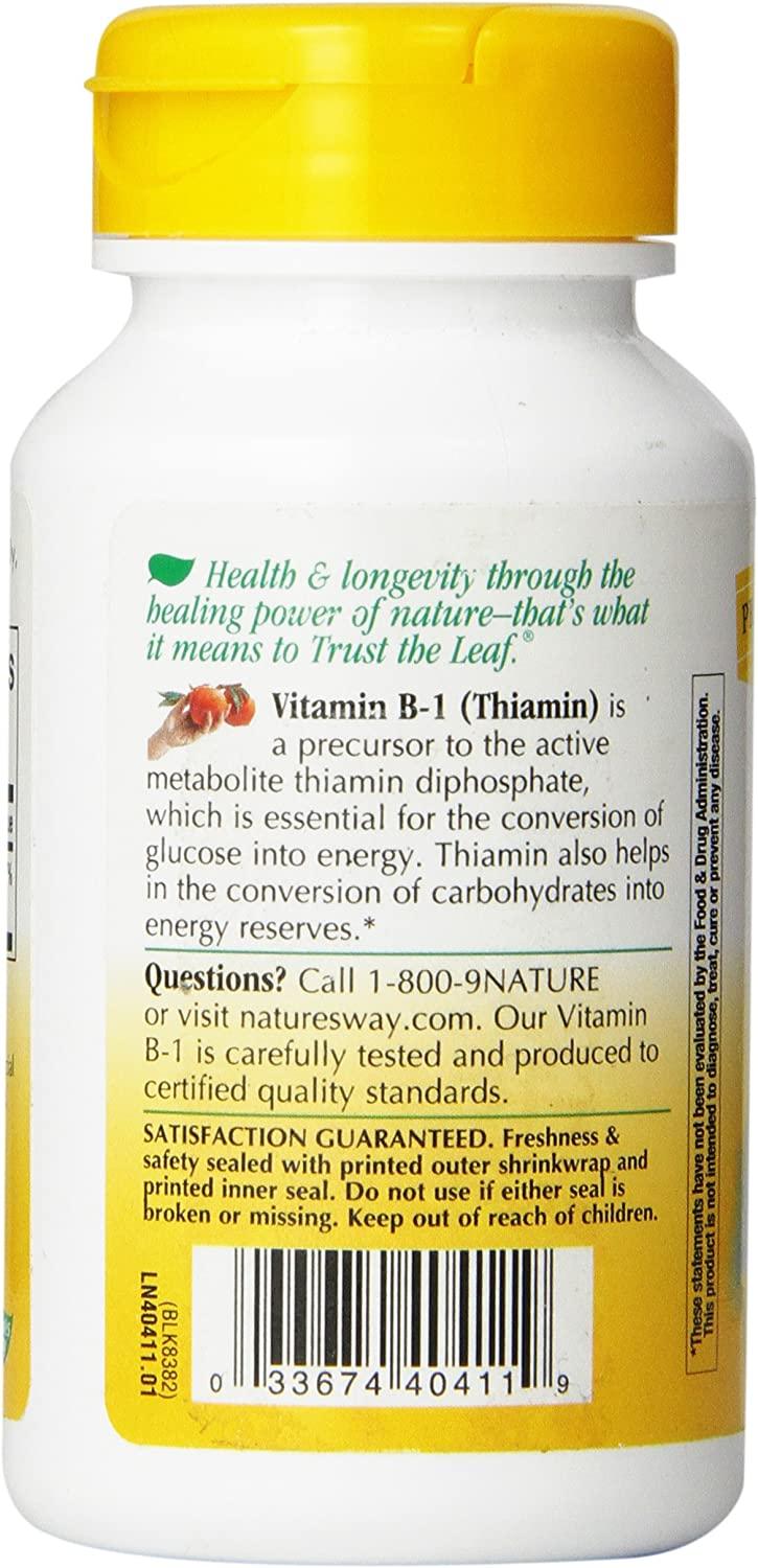 Nature's Way Vitamin B1 100 mg 100 Capsules