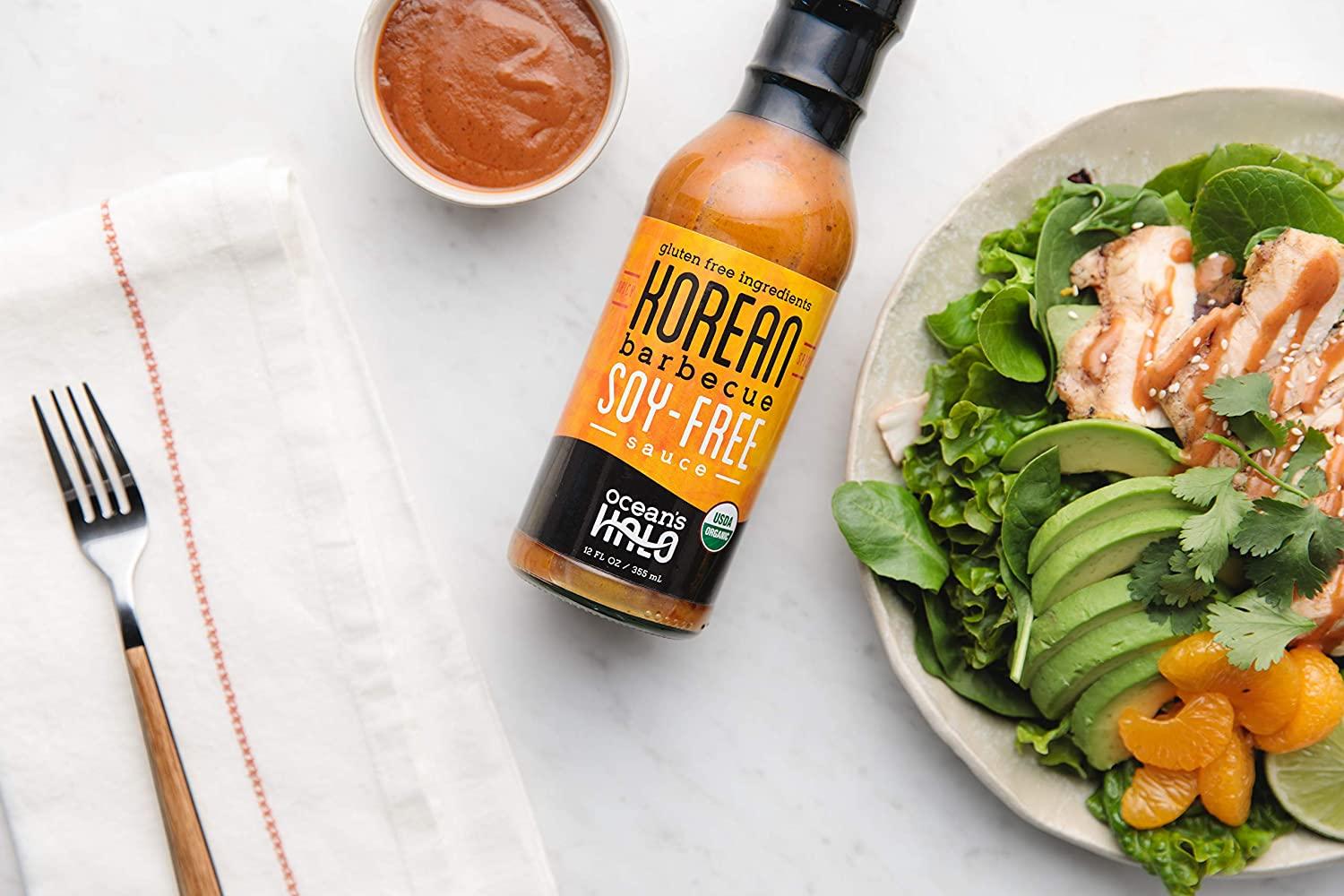 OCEANS HALO Organic Soy Free Korean BBQ Sauce, 12 FZ