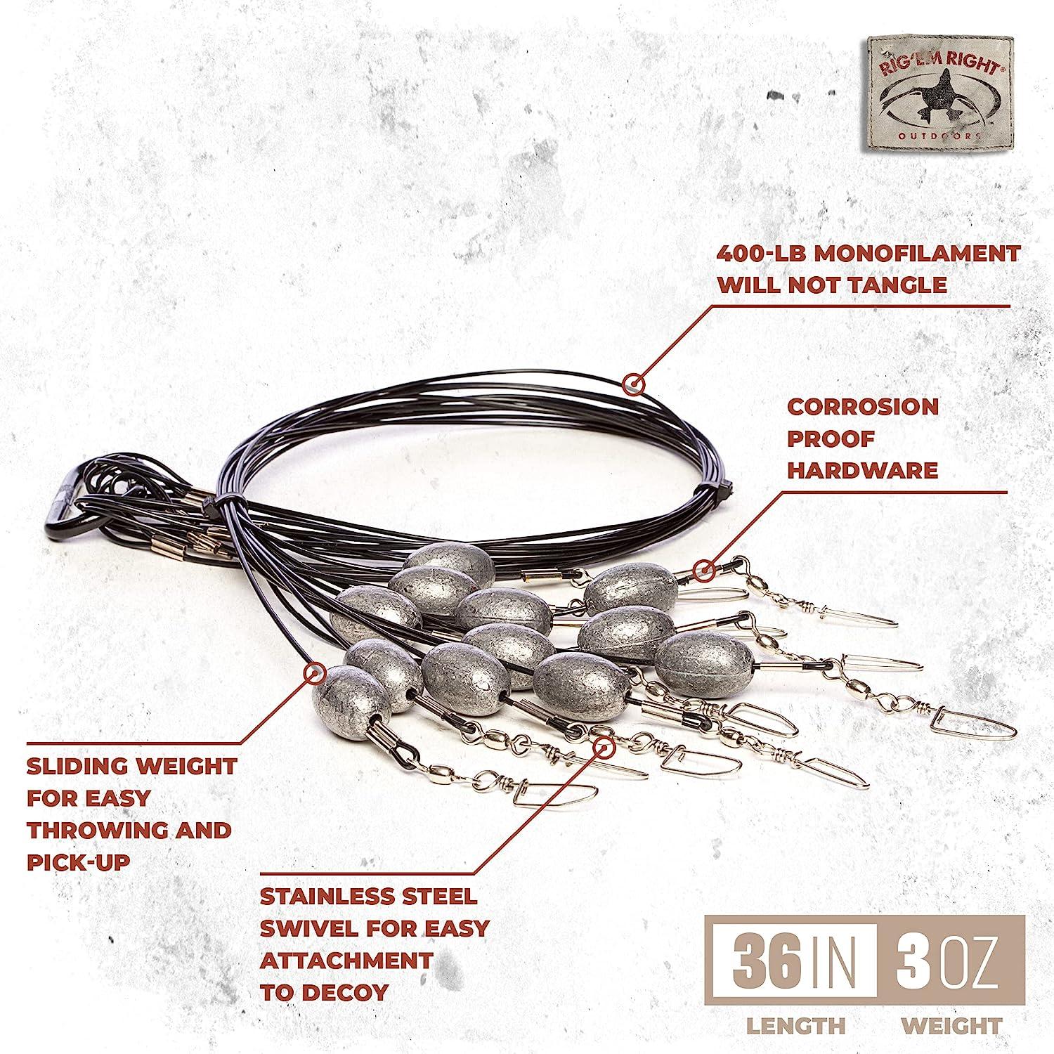 Rig'Em Right Waterfowl Original PreRigged Duck Decoy Anchors 36 3oz