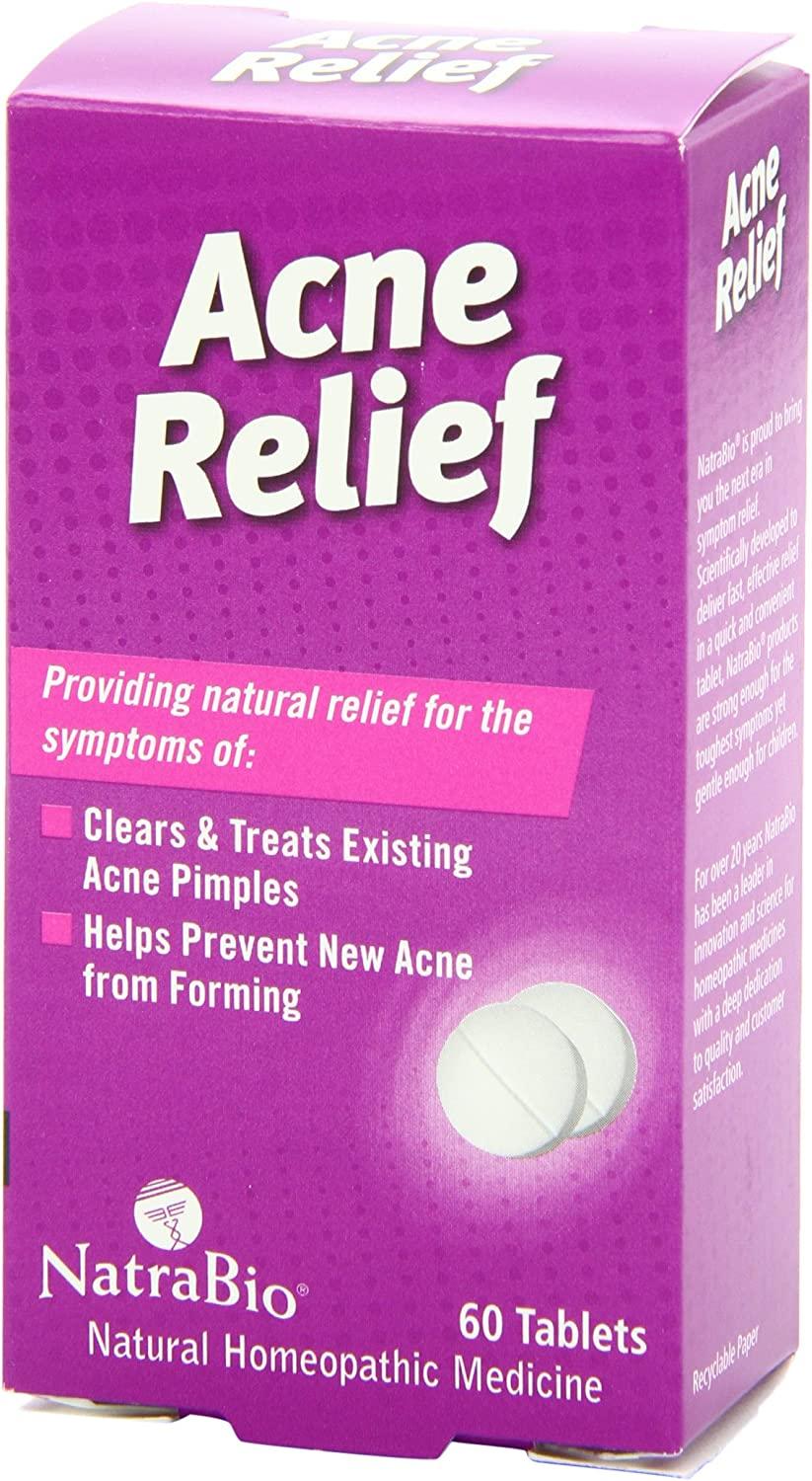 Natrabio Acne Relief Tablets 60 Count Fast Natural Acne Treatment