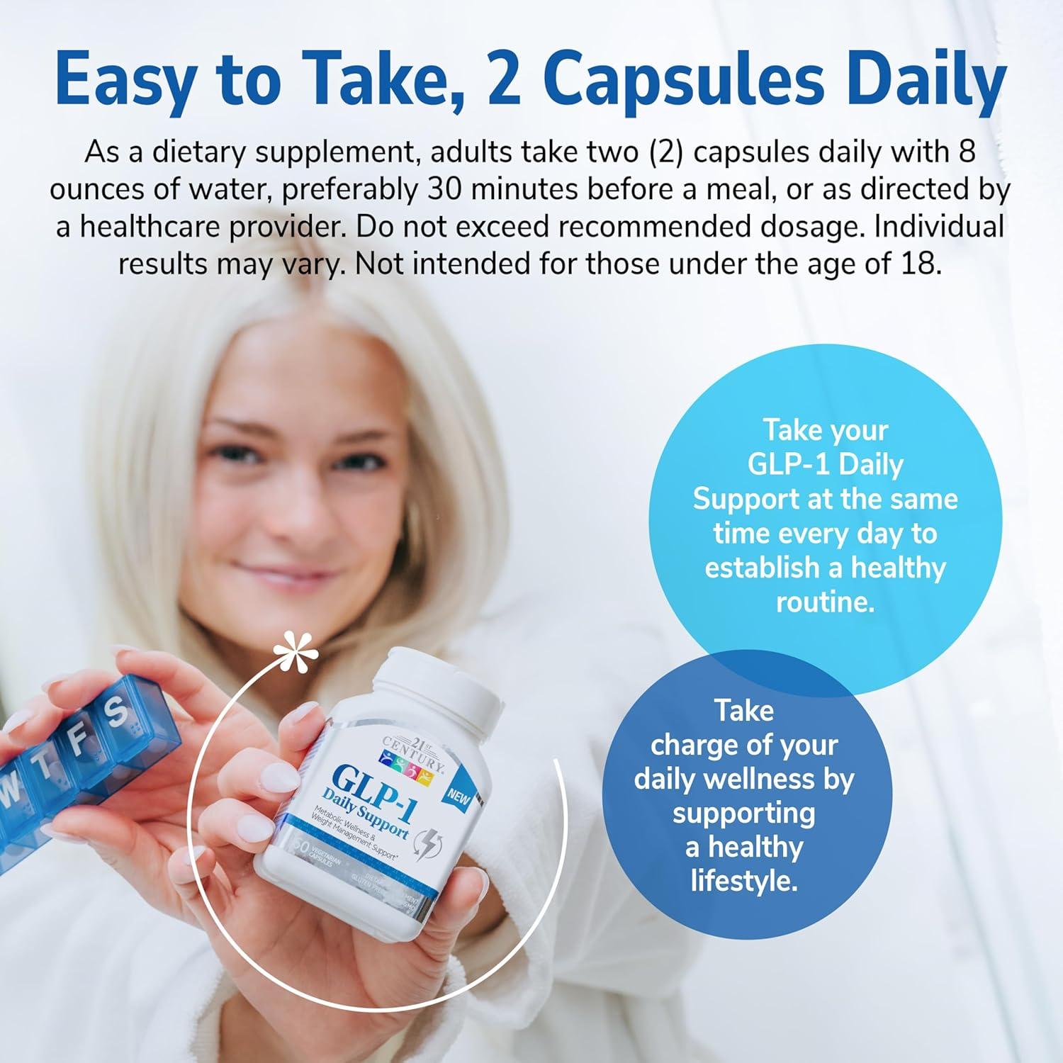 21st Century GLP-1 Daily Support Supplement (60 Count), Weight Management,  Exercise, & Daily Metabolism Health Support, Vegetarian Capsules with  Turmeric, Barberry, & Green Tea Extract, Gluten-Free | Buy Now with Express  International
