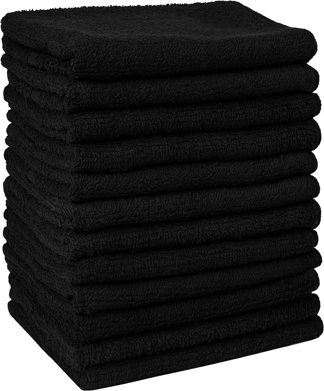 Black Hand Towels  16x27 Spa Hand Towels