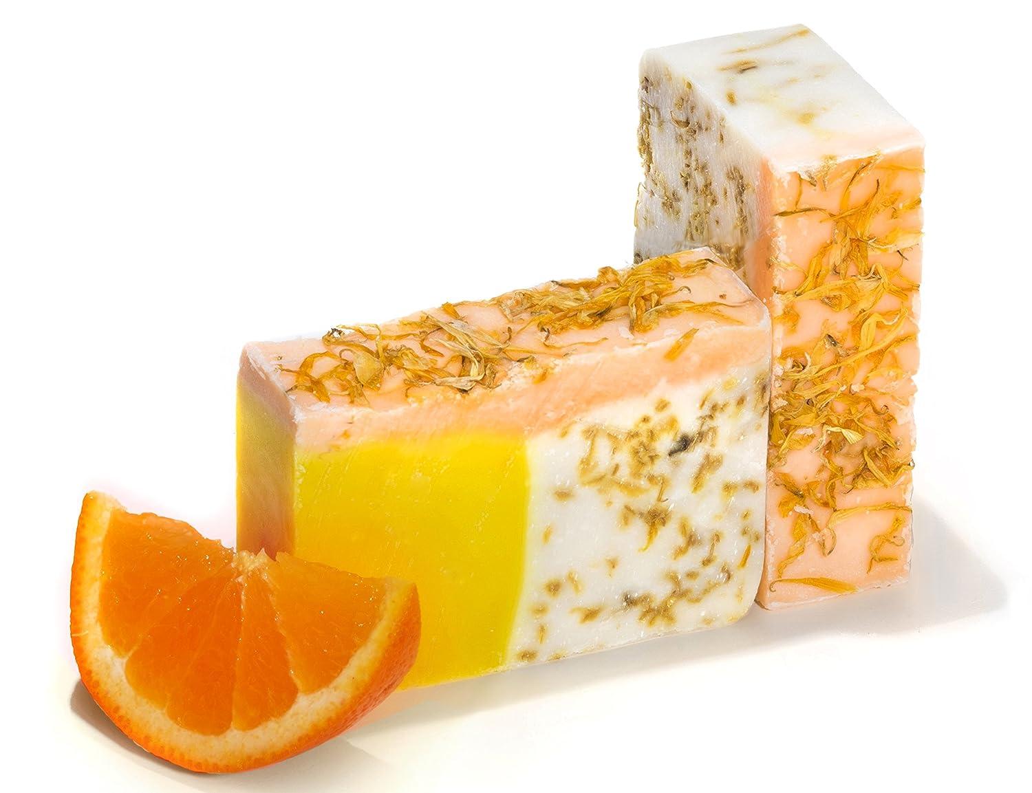 Valencia Orange Soap Bar - Exfoliating Soap, Bar Soap with Poppy Seeds -  Sunshine & K Handmade Soaps