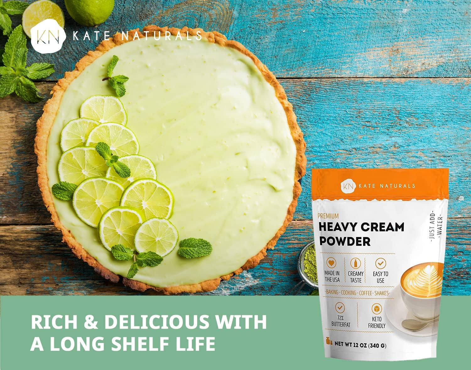 Heavy Cream Powder for Coffee & Heavy Whipping Cream (12oz) Kate