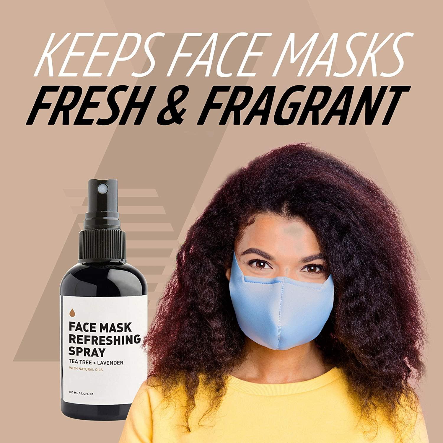Face Mask Refreshing Spray, Lavender Oil and Tea Tree Oil Spray for