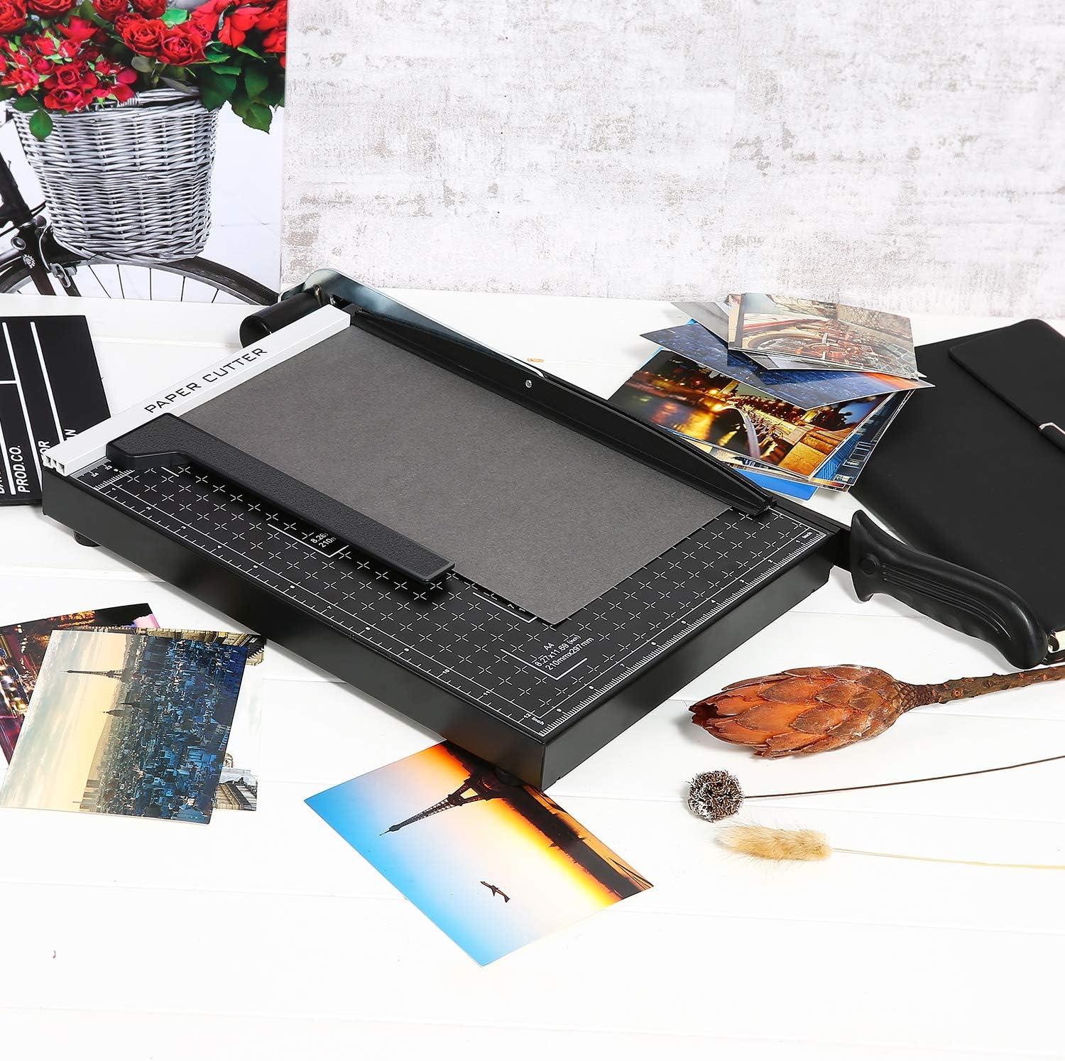 Paper Trimmer A4 Paper Cutter Guillotine with Heavy Duty Gridded Base ...
