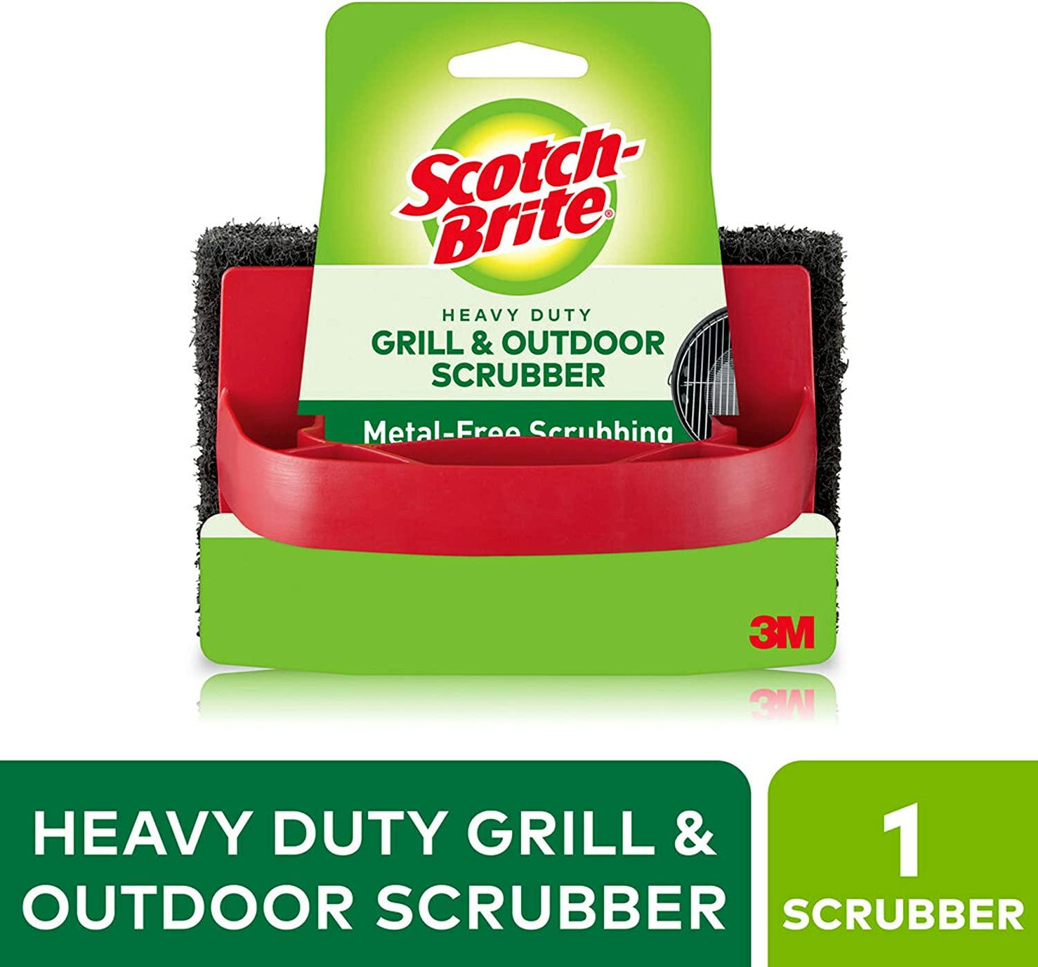 ScotchBrite Heavy Duty Grill & Outdoor Scrubber, Ideal for Concrete, Patio Bricks, BBQ Tools