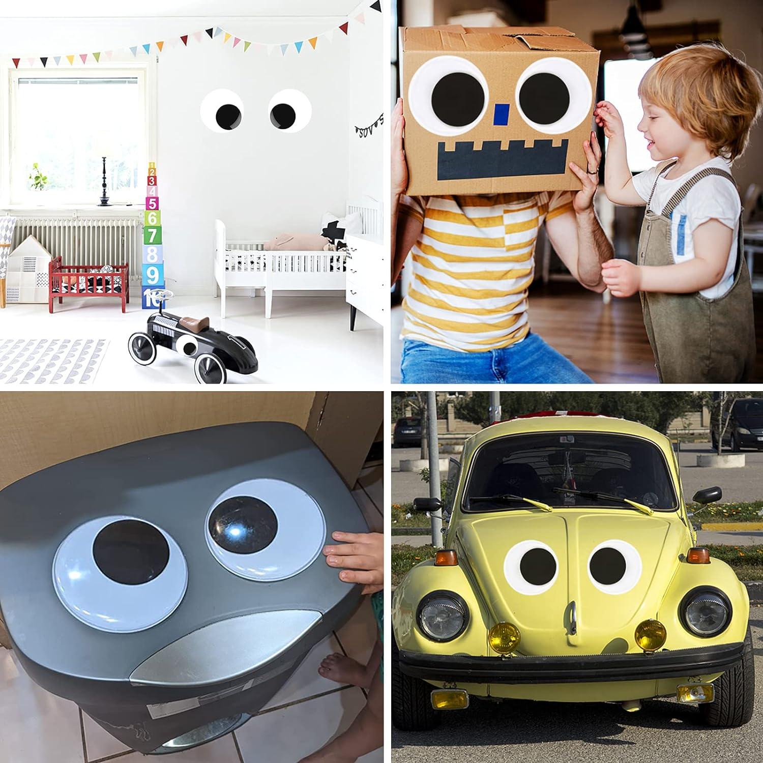 Benvo 2.7 Inch Medium Googly Eyes Self Adhesive 7cm Big Wiggle Eyes Large Sticky  Eyes for Party Halloween Decor Door Christmas Trees Cleaning Robot VR  Goggles Classroom DIY Craft Projects (Pack of