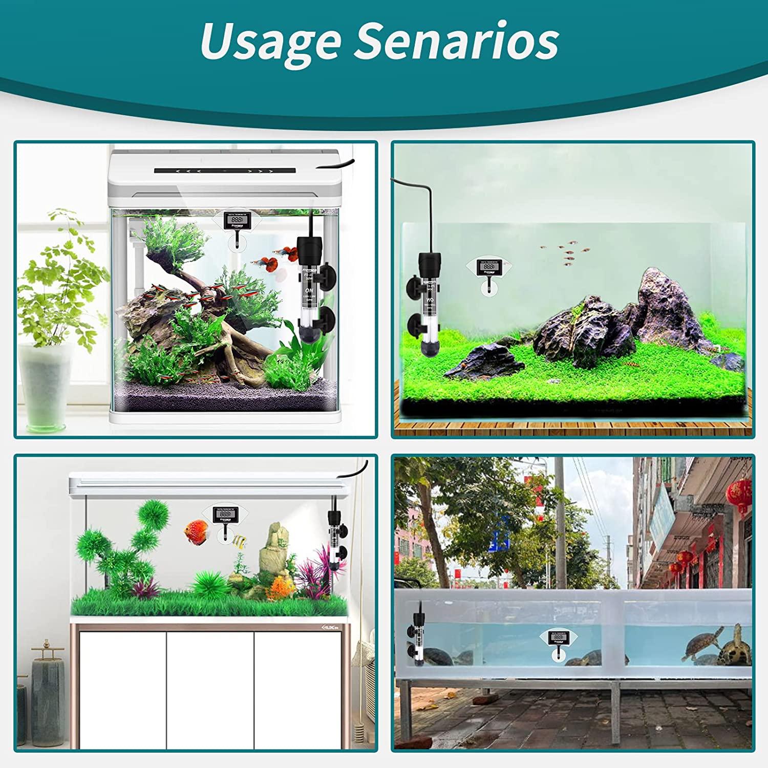 FREESEA Aquarium Fish Tank Heater 50 100 300 Watt Adjustable