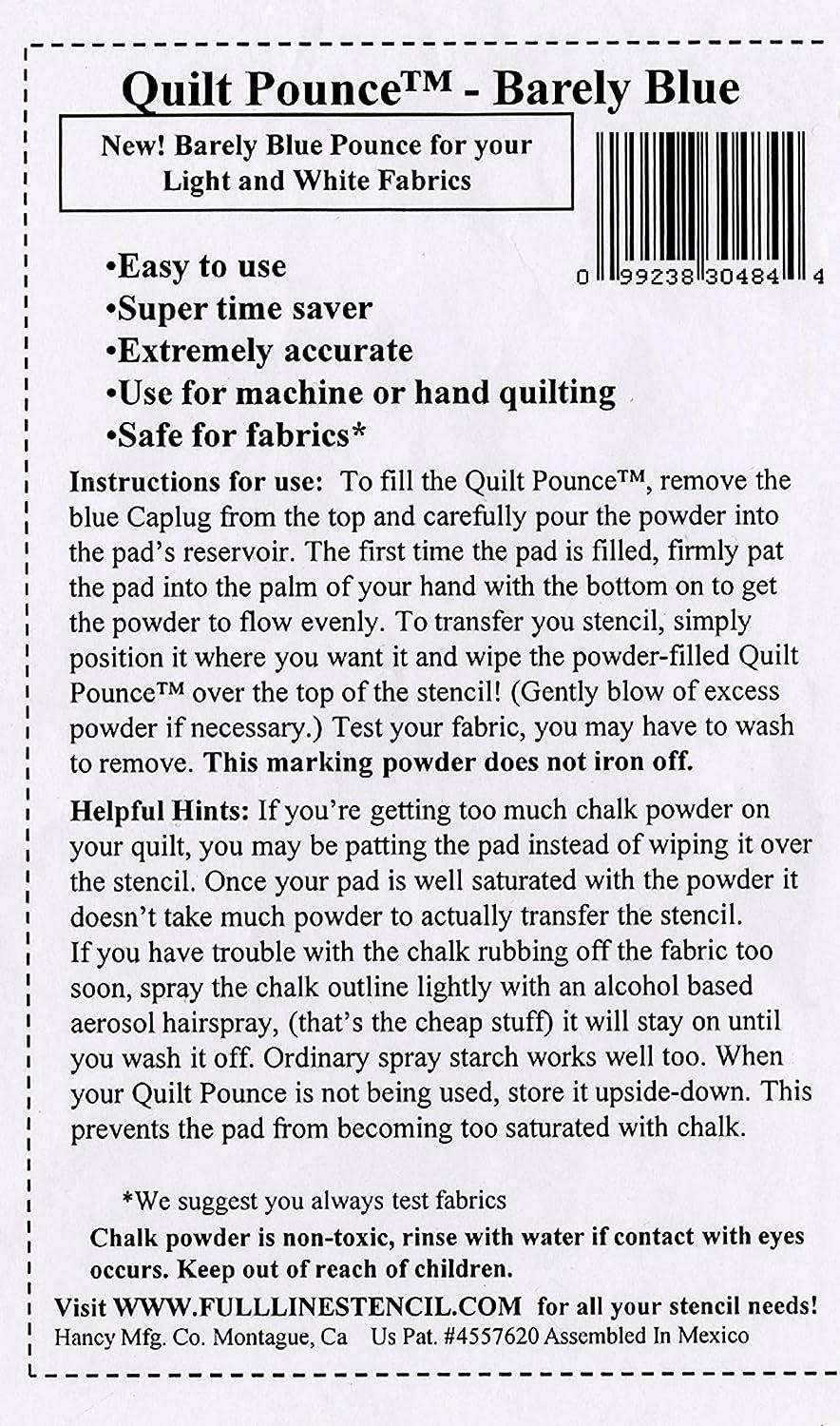 Hancy 2Ounce Ultimate Quilt Pounce Pad with Chalk Powder Blue