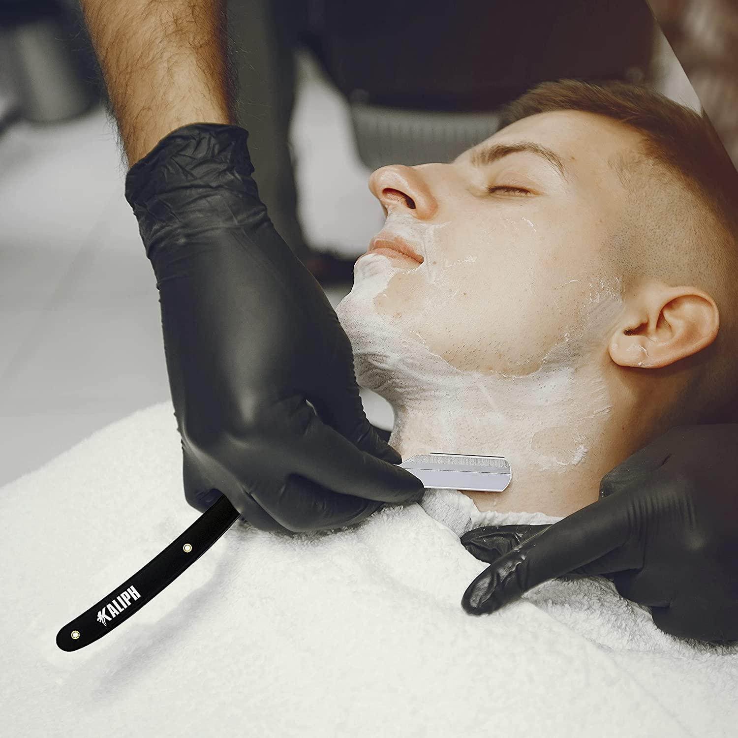 Kaliph Professional Barber Straight Razor Set 2Pcs Straight Edge Razors with 100 Blades