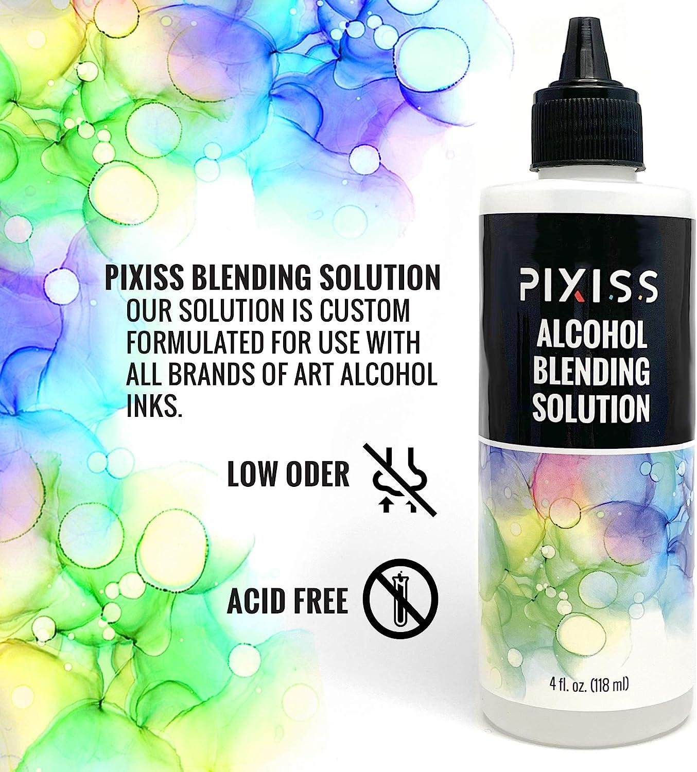 Pixiss Metallic Alcohol Ink Set, Gold Alcohol Ink, Silver, Gunmetal, Copper, Pearl, Alcohol Ink Metallic Mixatives with Extreme Shimmer for Alcohol