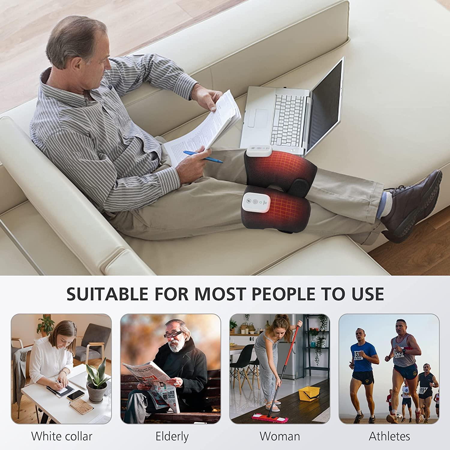 Comfier Cordless Knee Massager,Heating Pad for Knee and Shoulder,Knee