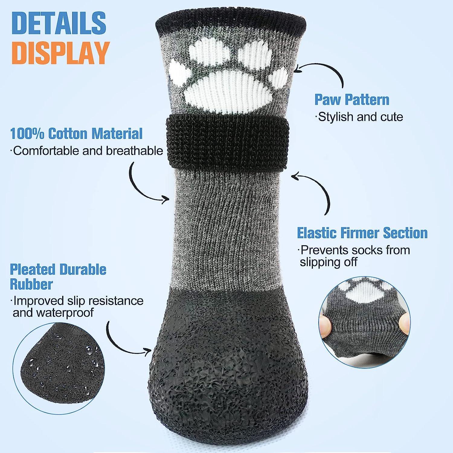 Dog socks with top rubber bottoms