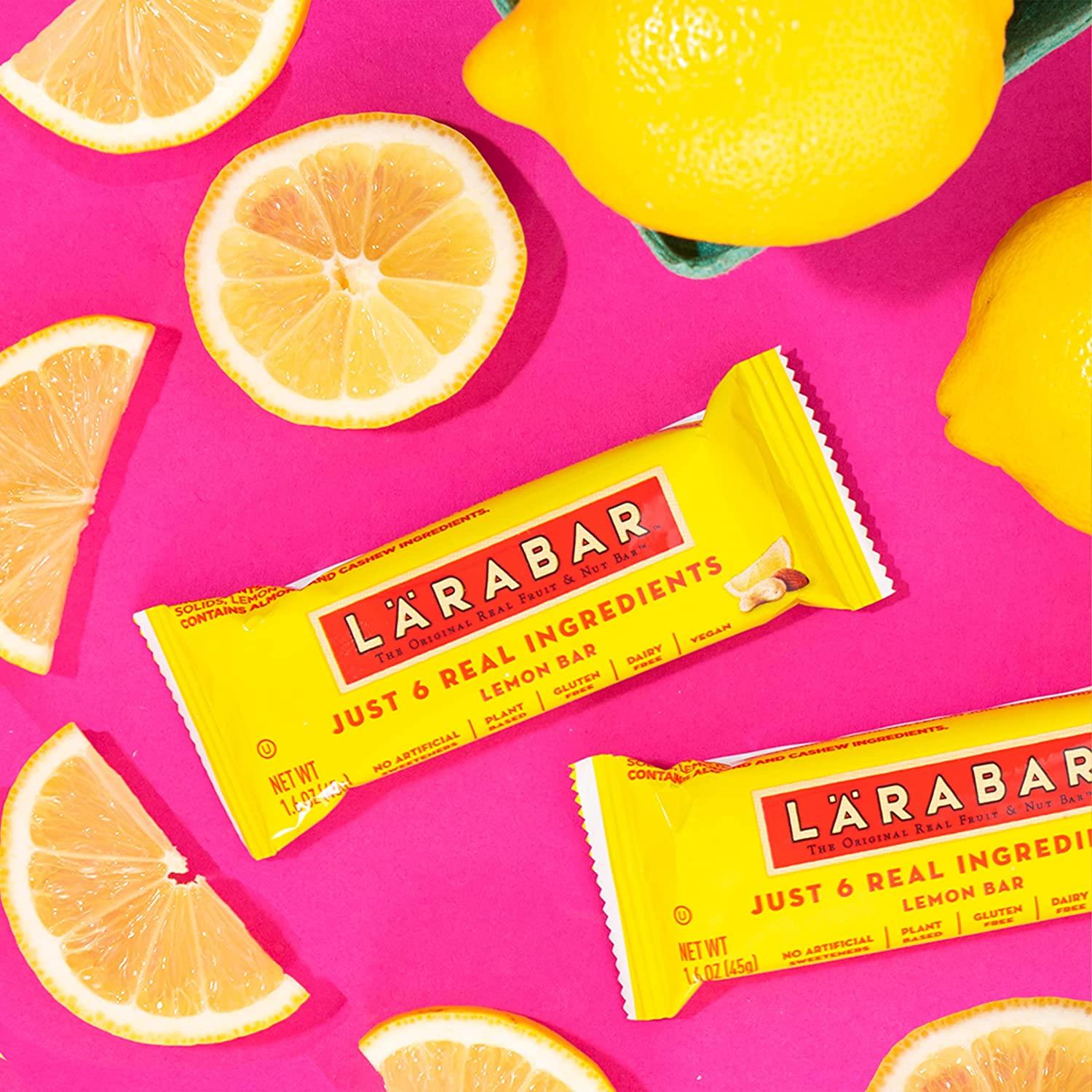 Larabar Lemon Bar, Gluten Free Vegan Fruit & Nut Bar, 1.6 oz Bars, 6 ct