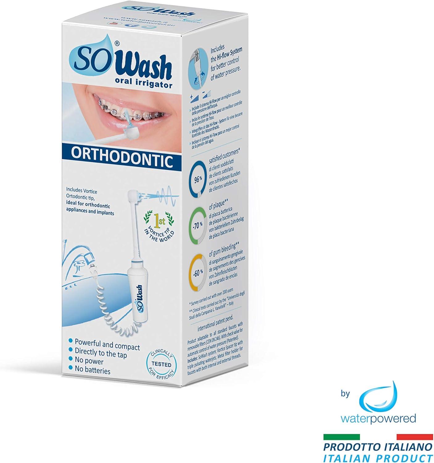 SoWash Oral Irrigator Vortex Orthodontic Tap-Connected