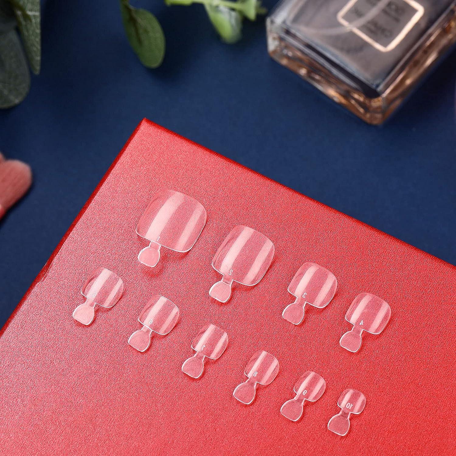 1000 Pcs Clear False Toenails Full Cover French Acrylic Fake Toenail