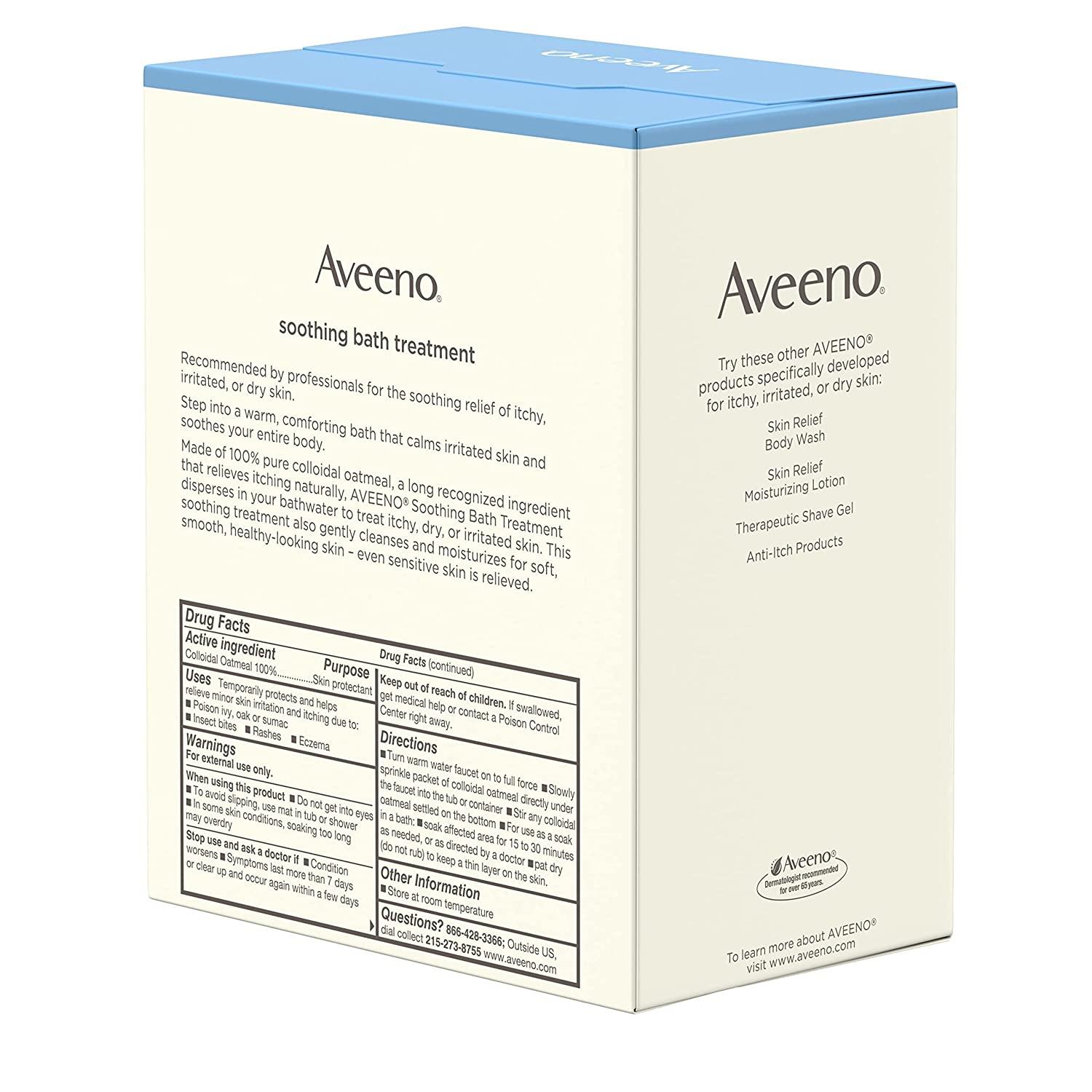 Aveeno Soothing Bath Treatment with 100 Natural Colloidal Oatmeal for