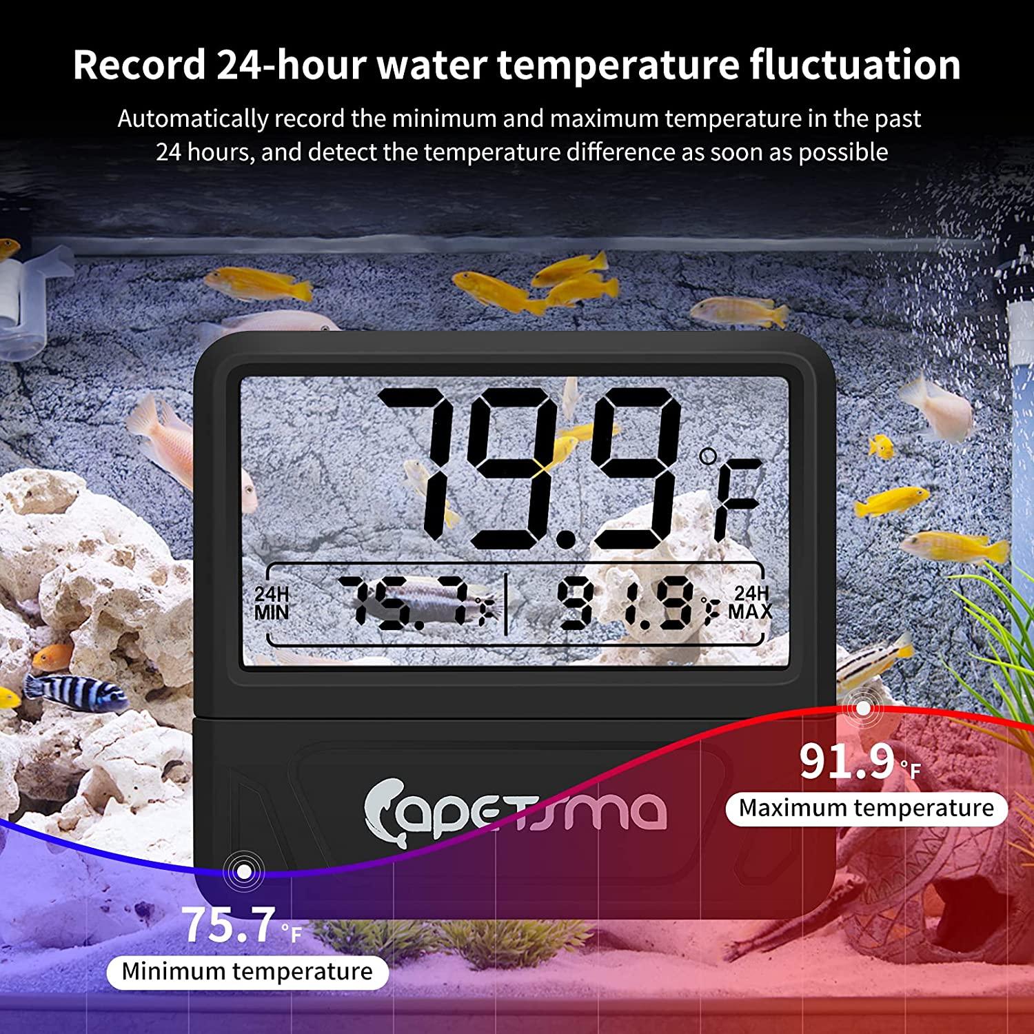 capetsma Aquarium Thermometer Digital Fish Tank Thermometer Large