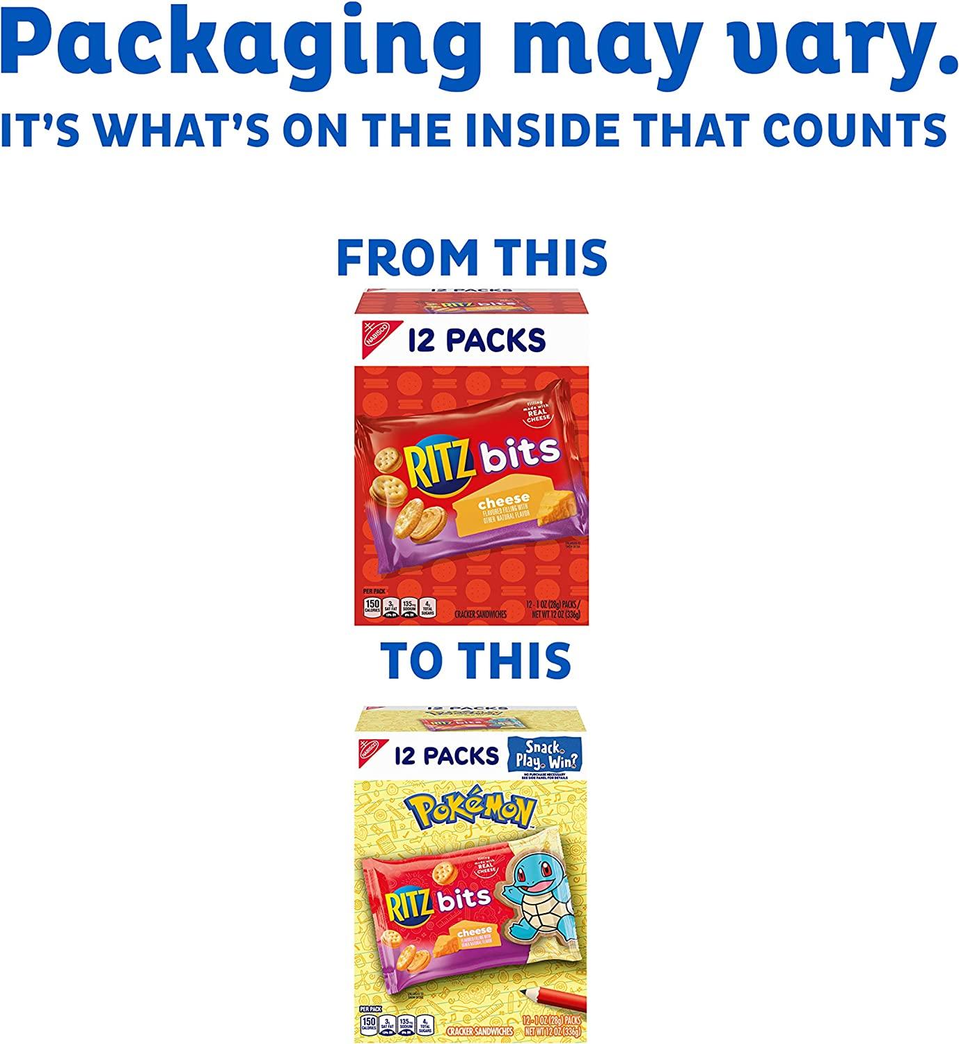 RITZ Cheese Sandwich Crackers 12 Packs of 1 oz Bits Buy Now