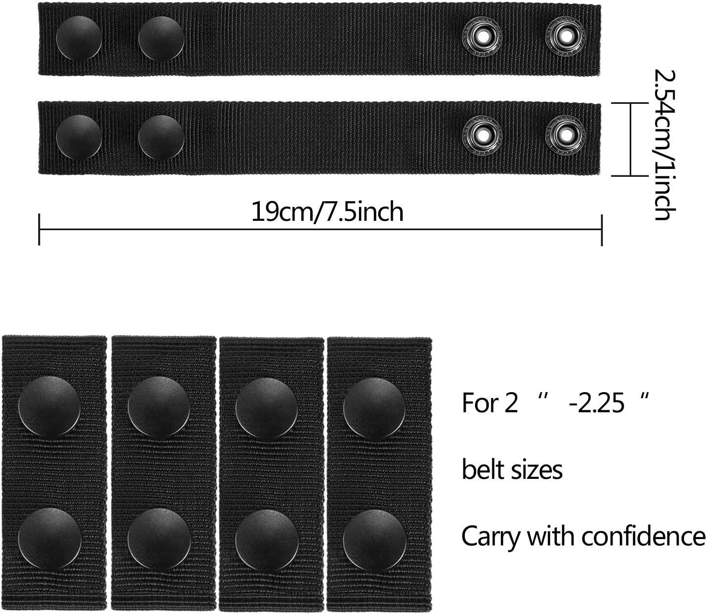 WILLBOND Belt Keeper Double Snaps Belt Keeper for Outdoor Sports Belt