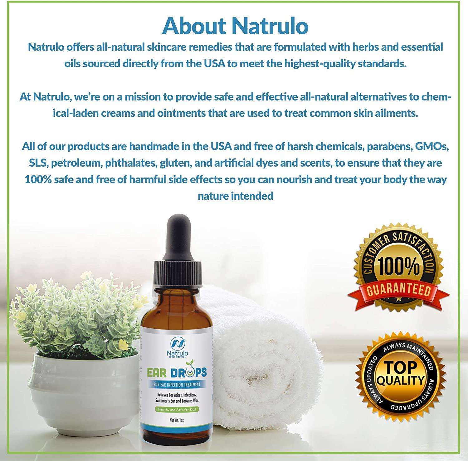 Natrulo Natural Ear Drops for Ear Infection Treatment Homeopathic