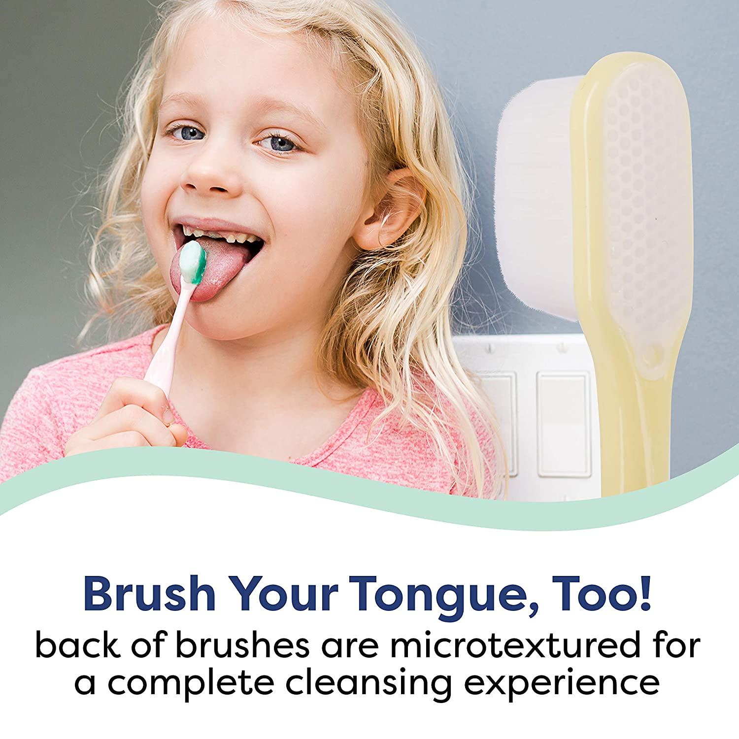 Extra Soft Nano Toothbrush for Sensitive Gums 4 Pack Kids Manual