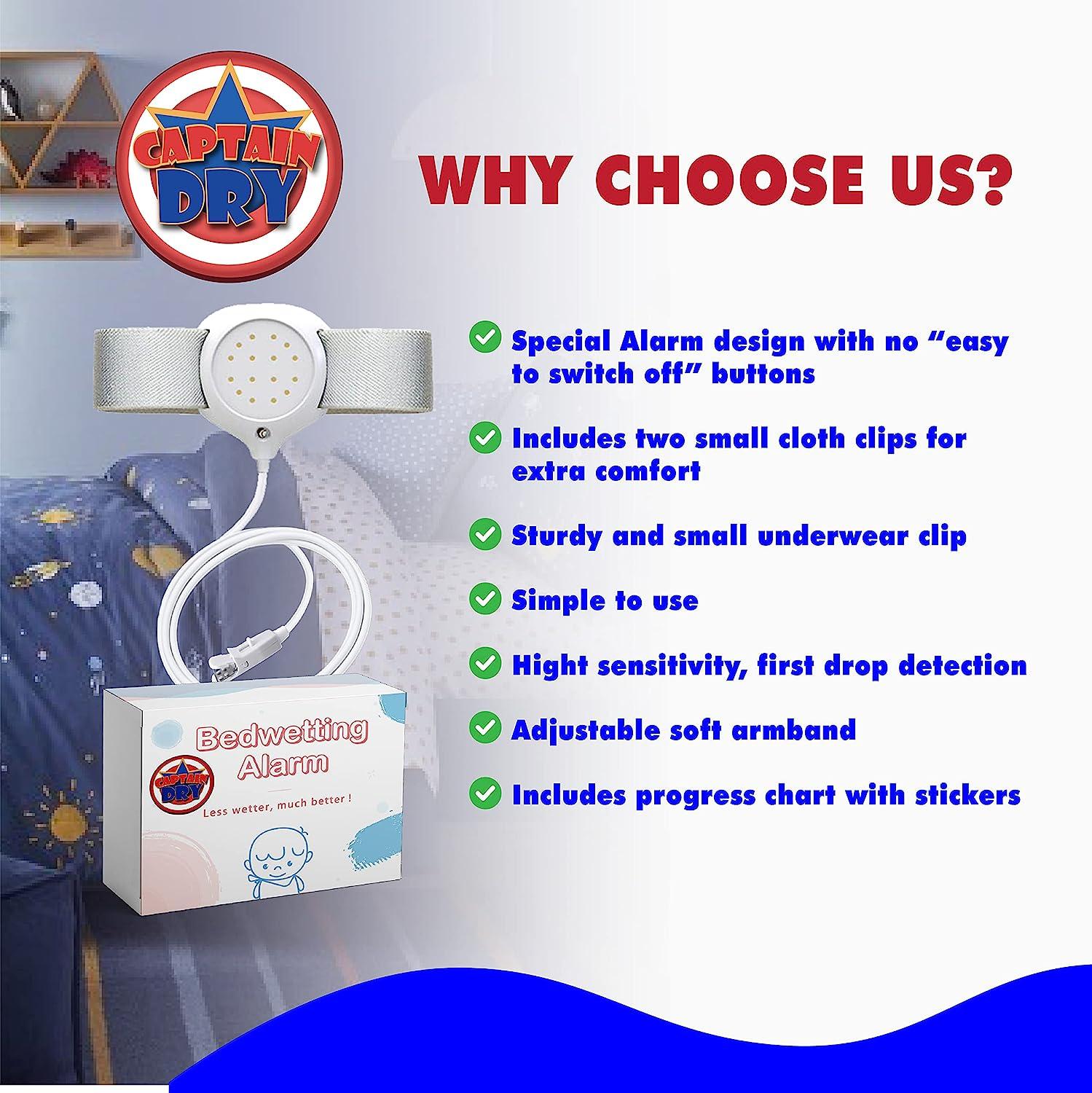 CAPTAIN DRY Bedwetting Alarm for Boys and Girls Nocturnal Enuresis