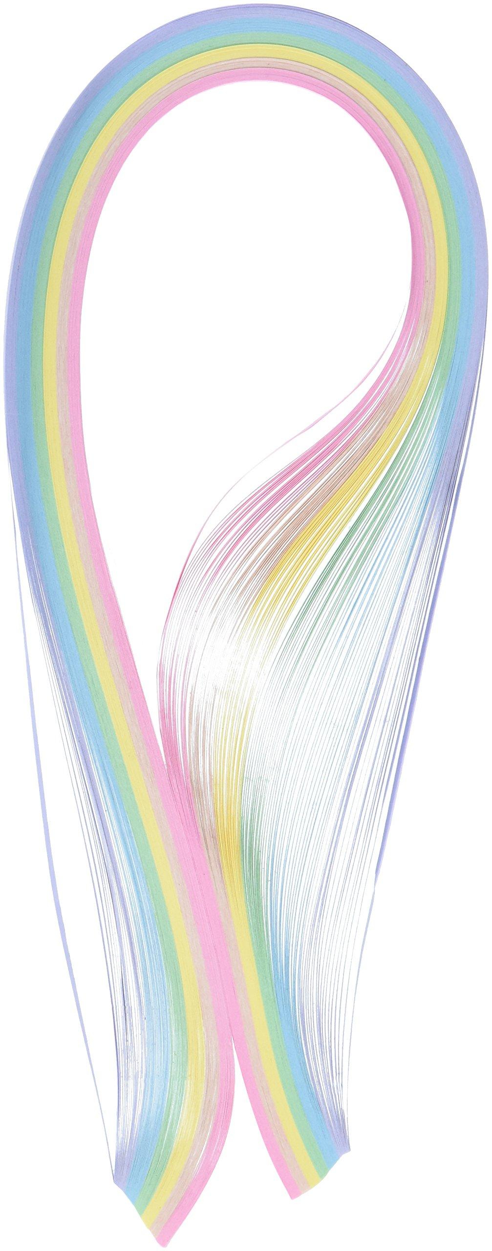 Quilled Creations Mixed Color Quilling Paper 1/8Inch Pastel 100 Per