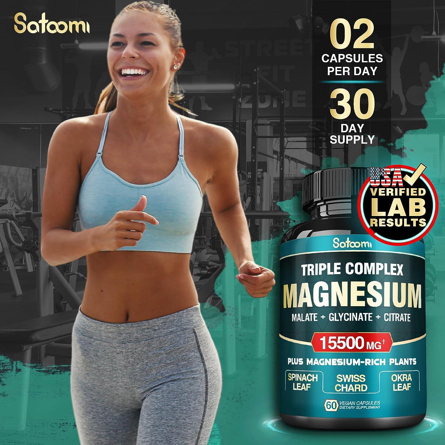 15500 mg Triple Magnesium Complex Supplement High Concentrated with