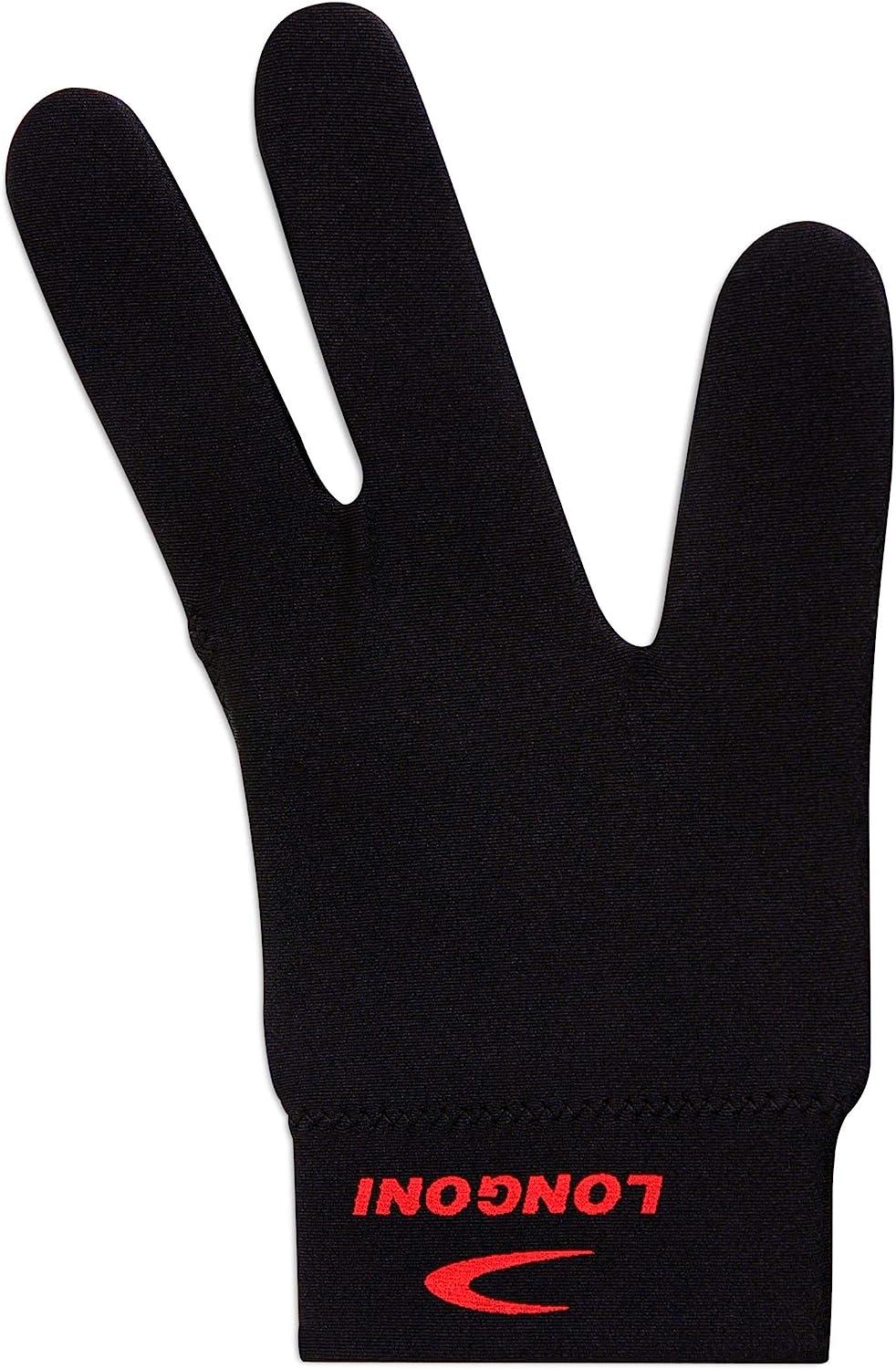 Longoni Black Billiard Pool Cue Glove One Size Fits All Left Hand