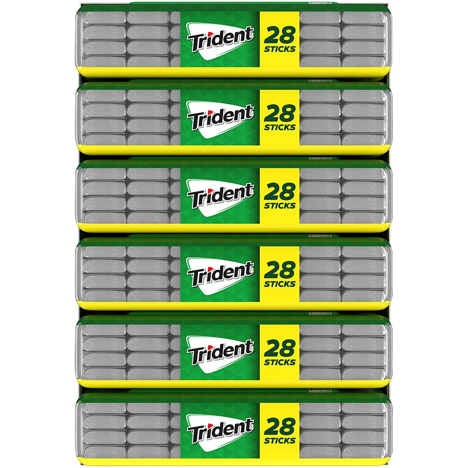 Trident Spearmint Sugar Free Gum 6 Pocket Packs 168 Pieces trident-spearmint-sugar-free-gum-6-pocket-packs-168-pieces