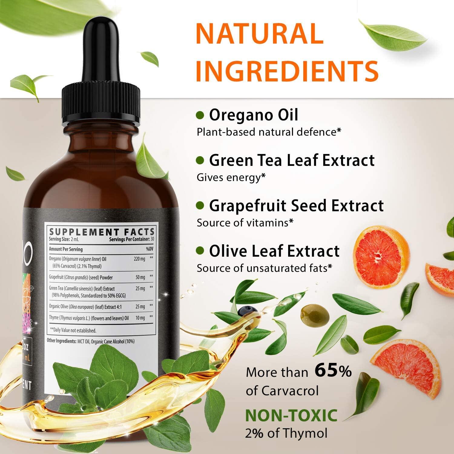 Oregano Oil with Herbs Organic Oil of Oregano Liquid Edible Oregano