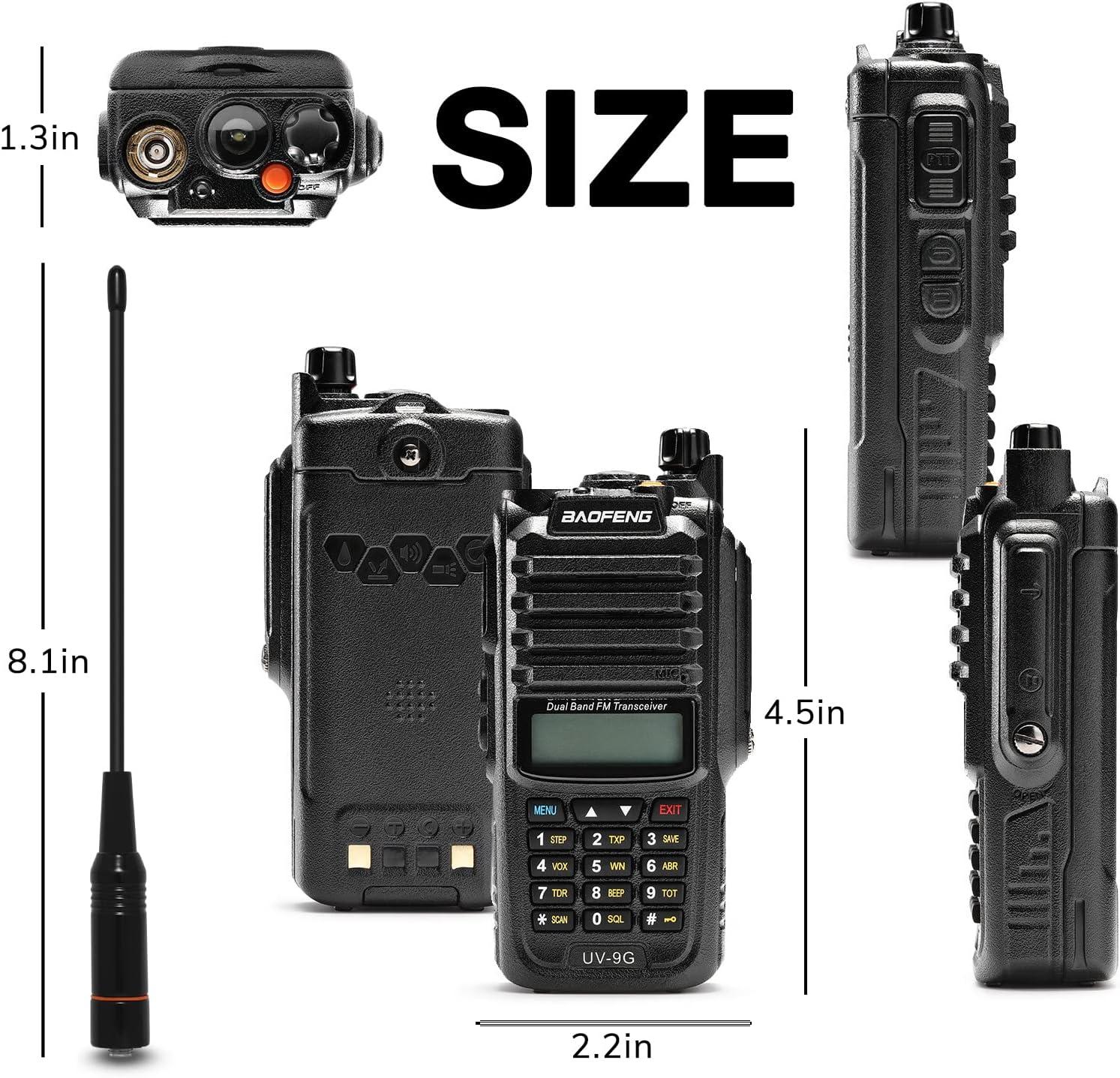 GMRS Radio Baofeng Walkie Talkies for Adults Long Range 2 Way Radio  Waterproof MP31 Rechargeable Walkie Talkies with NOAA,GMRS Repeater Capable  and