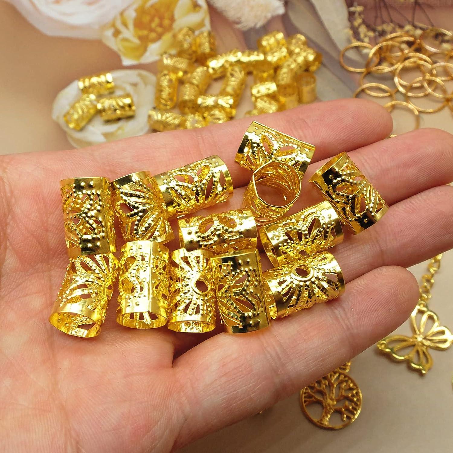 64 Pieces Dreadlocks Loc Hair Jewelry for Women Braids Hair Butterfly