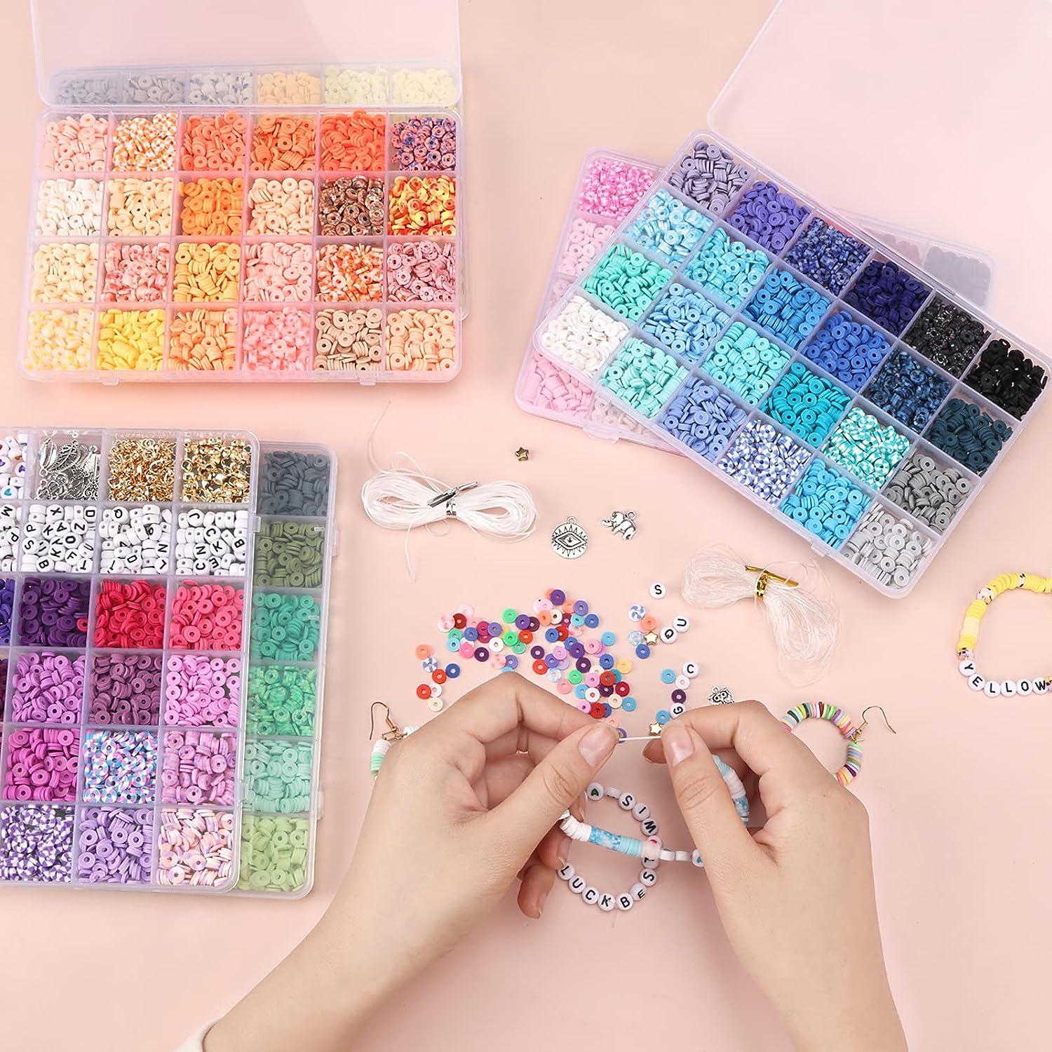 QUEFE 10800pcs Clay Beads for Bracelet Making Kit, 108 Colors