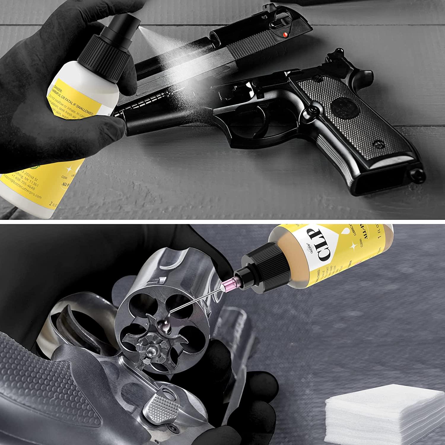 Gun Oil 2 oz & 1 oz Needle Oiler Gun Lubricant, MultiPurpose Gun