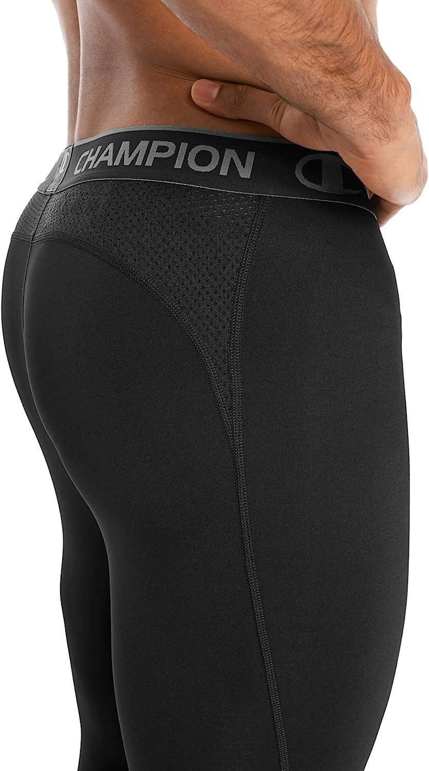 Champion Mens Compression Tights, Mens Moisture-Wicking Shorts