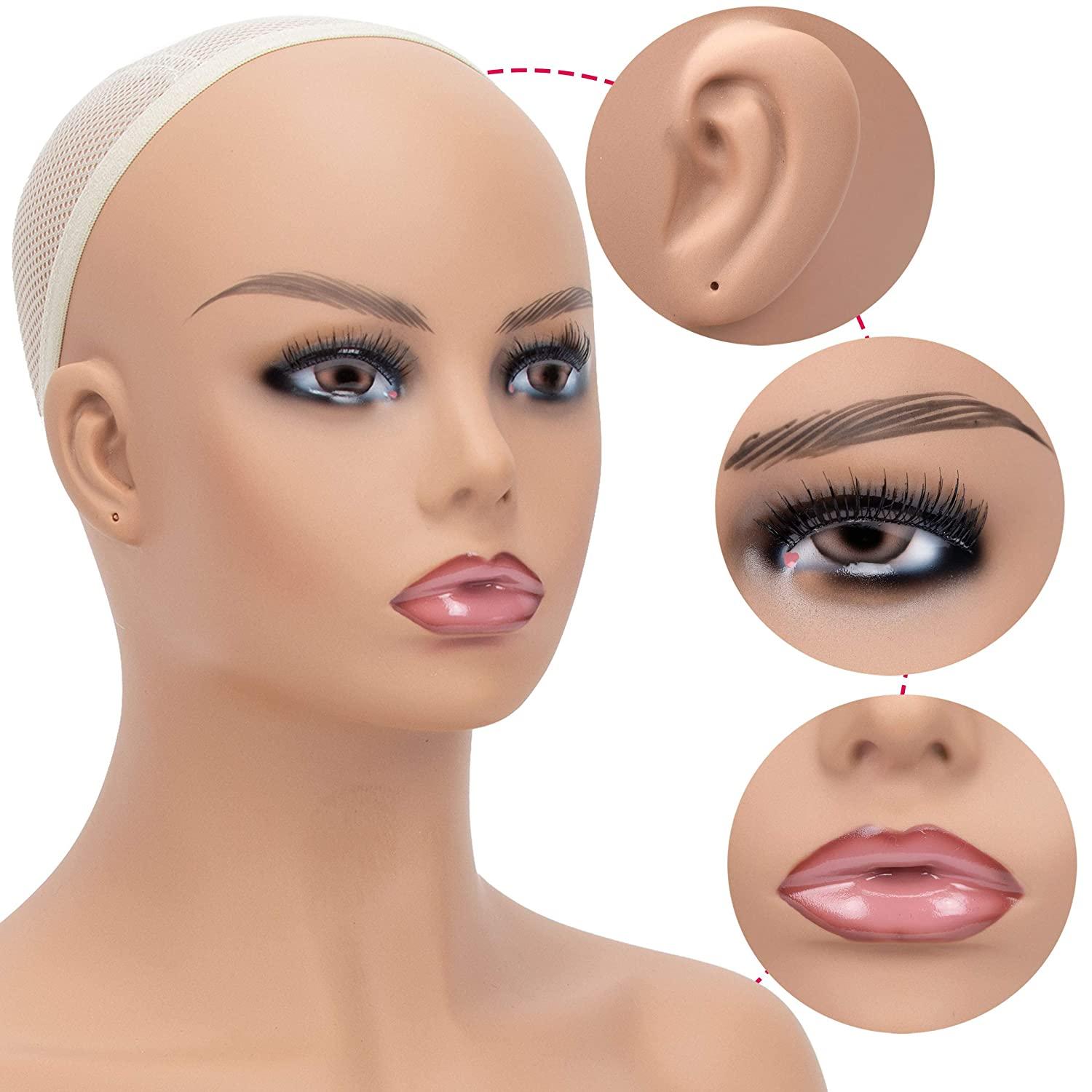 Female Mannequin Head Wig Head Stands Durable Realistic Professional Smooth