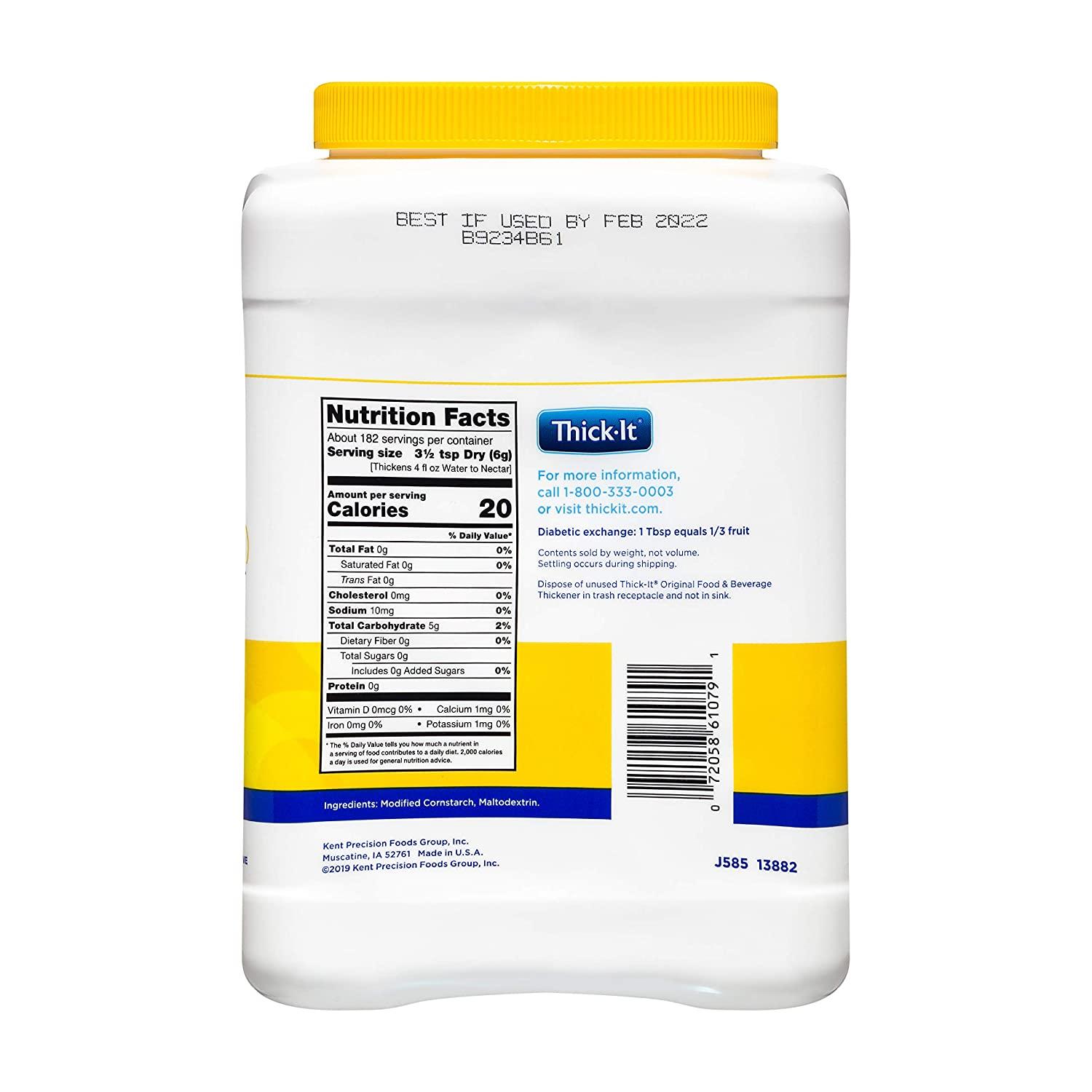 ThickIt Original Food Beverage Thickener 36 oz Canister 2.25 Pound (Pack of 1)