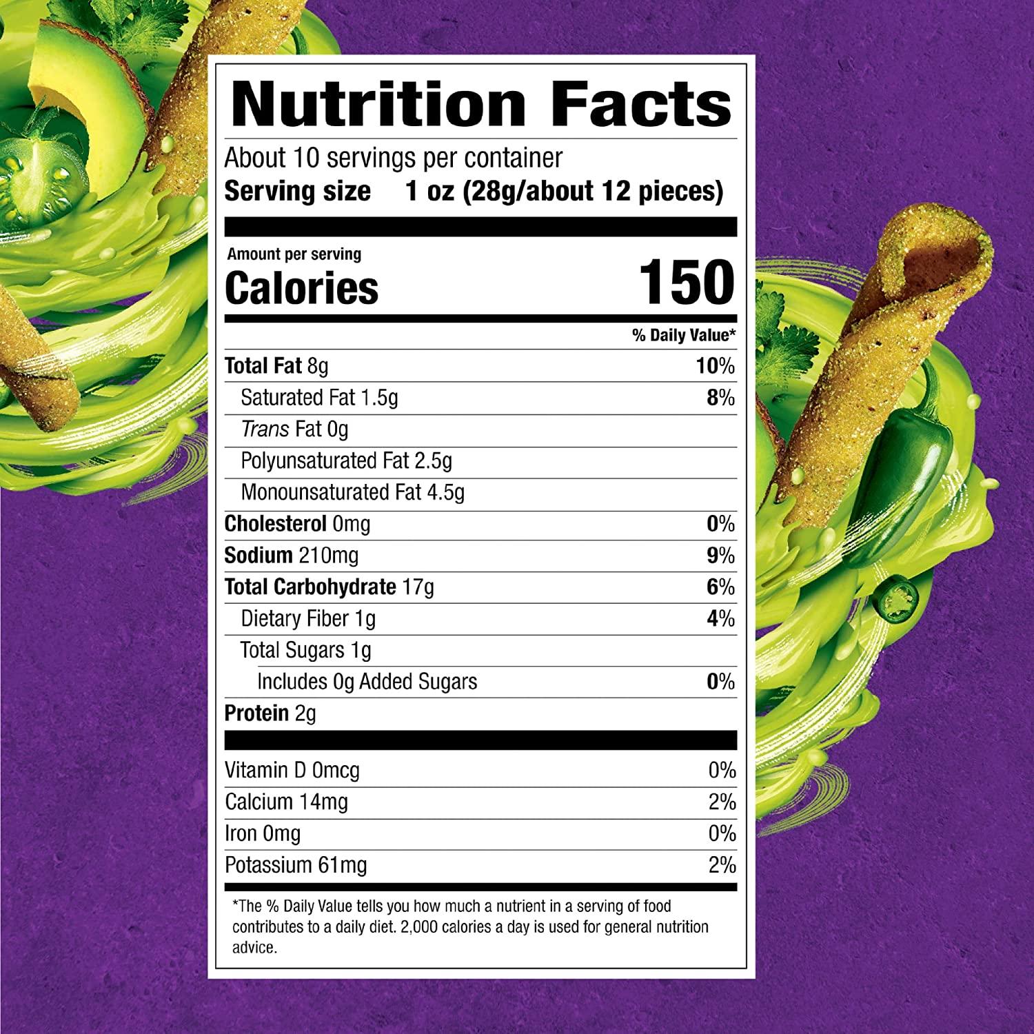 Takis Guacamole Rolled Tortilla Chips, Guacamole Artificially Flavored
