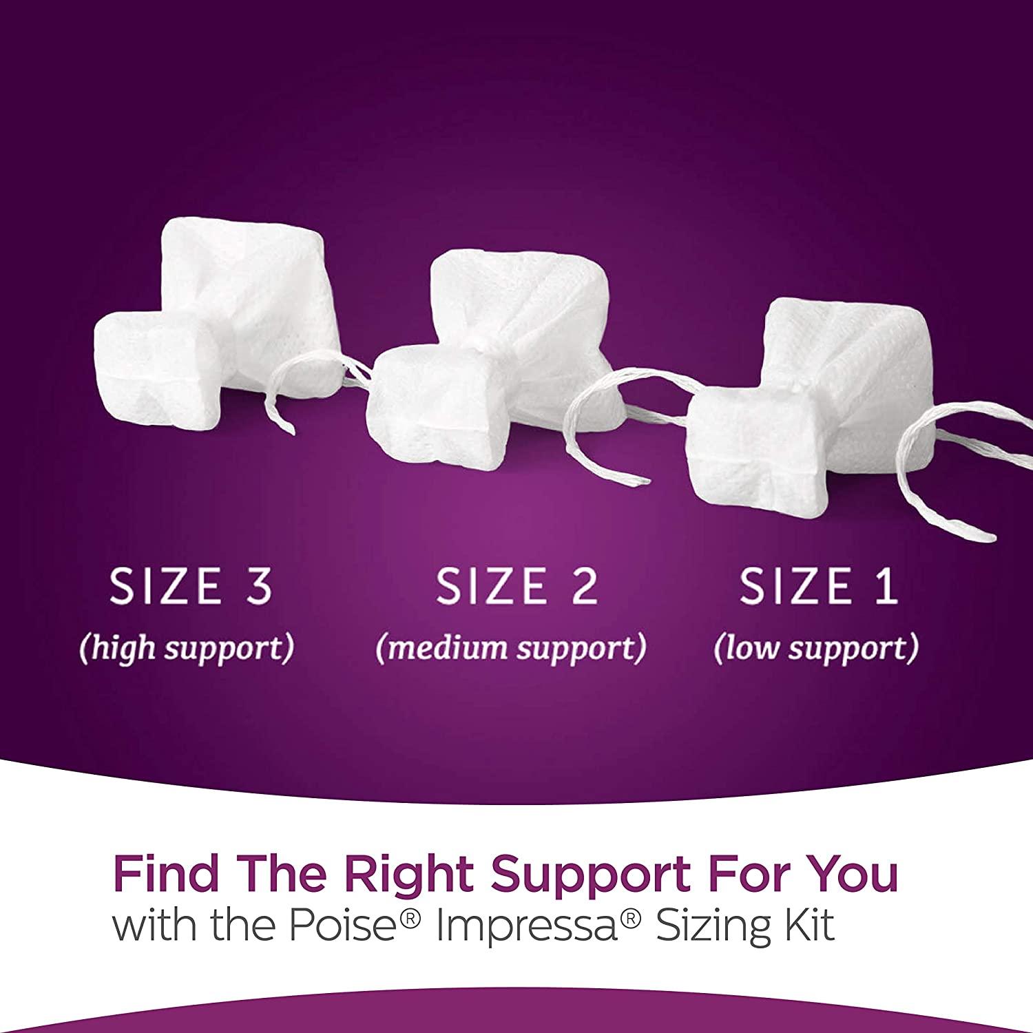 Poise Impressa Incontinence Bladder Supports for Bladder Control, Size