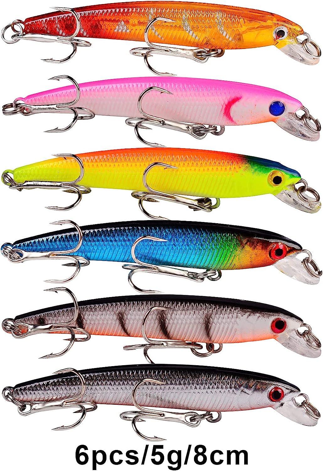 BAIKALBASS Bass Fishing Lures Kit Set Topwater Hard Baits Minnow Crankbait  Pencil VIB Swimbait for Bass Pike Fit Saltwater and Freshwater 006-43pcs